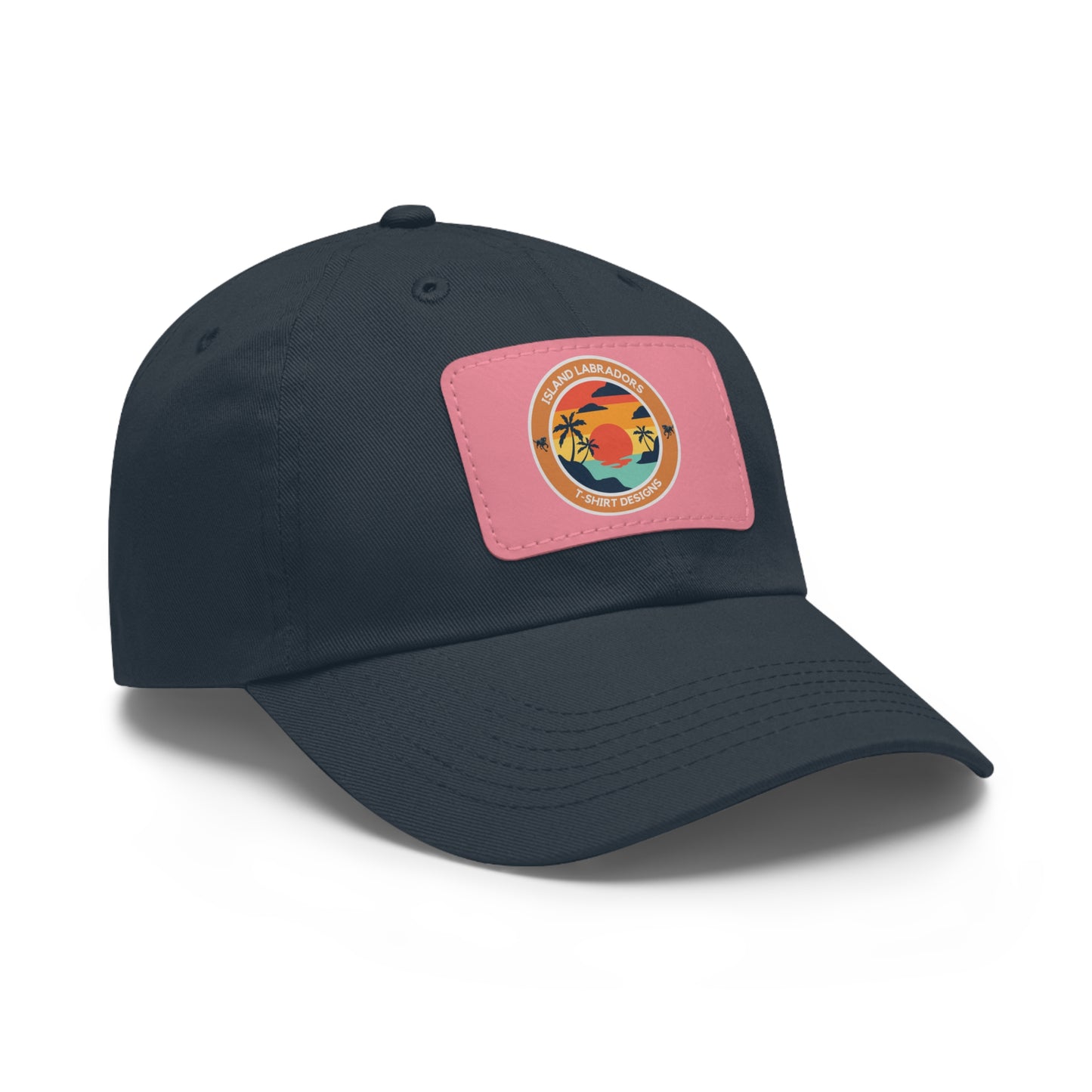 Sunset Island Labradors, Dad Hat with Leather Patch (Rectangle)