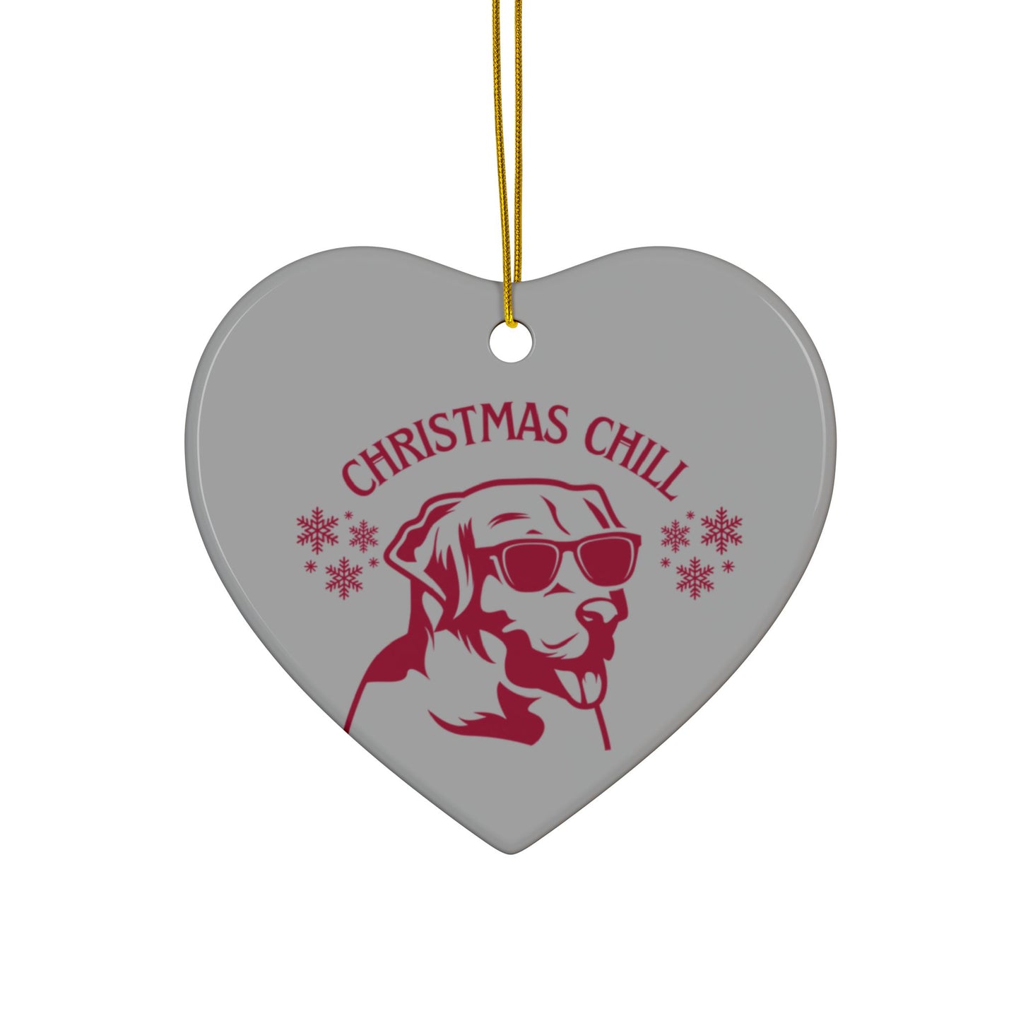 Labrador Christmas, Ceramic Ornaments, 2-Side Print, (1pc, 3pcs, 5pcs, 10pcs)