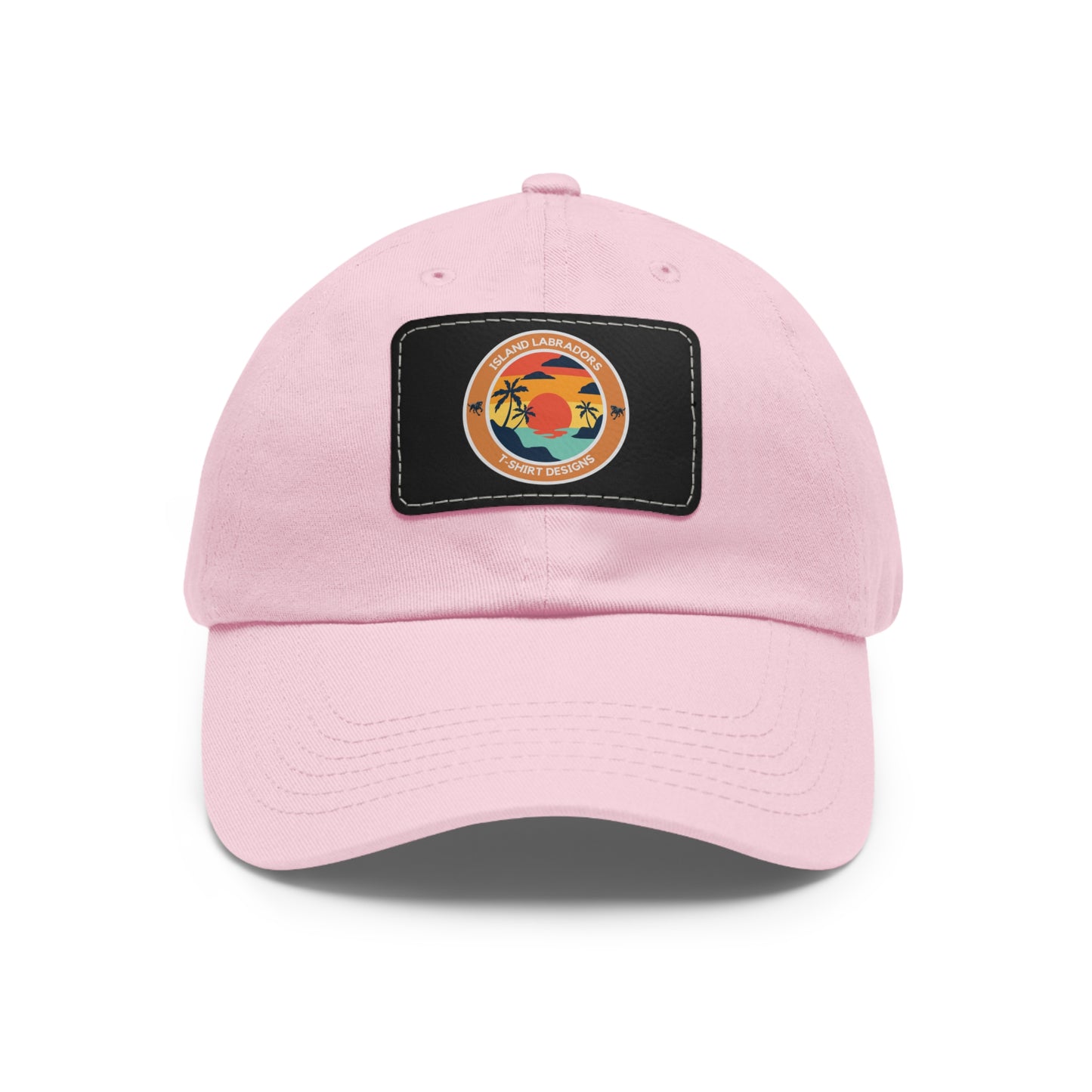 Sunset Island Labradors, Dad Hat with Leather Patch (Rectangle)
