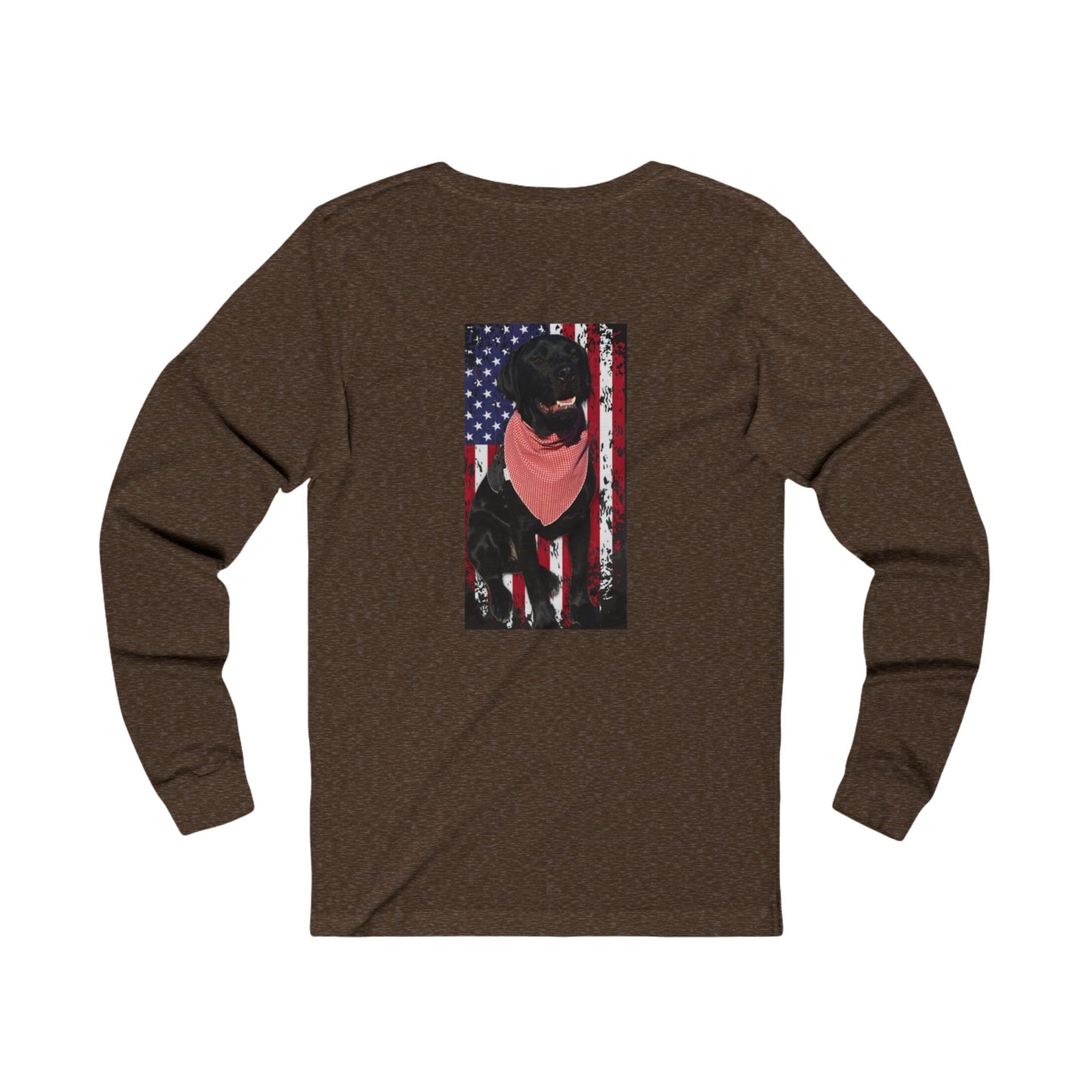 Coastie flag, Black Lab, Service dog, Unisex Jersey Long Sleeve Tee