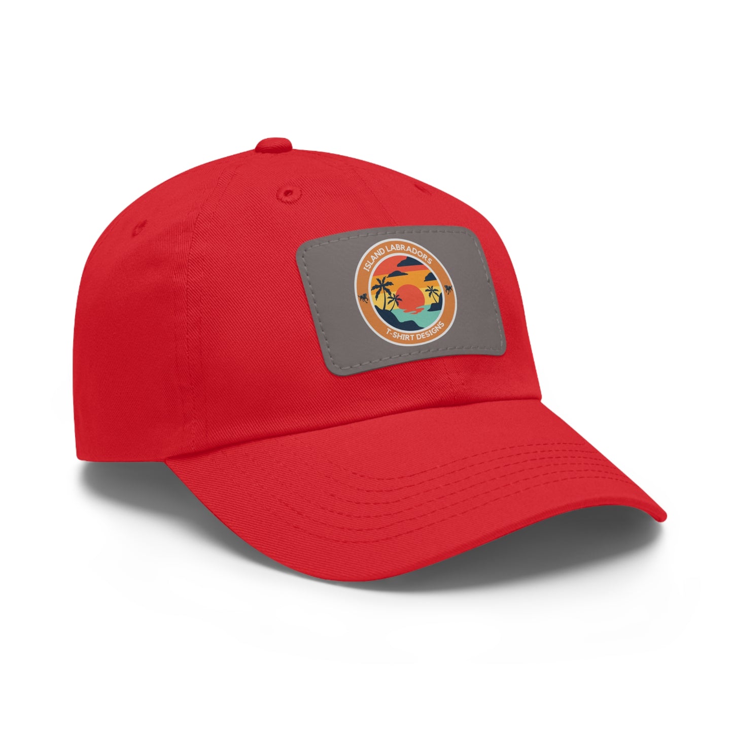 Sunset Island Labradors, Dad Hat with Leather Patch (Rectangle)