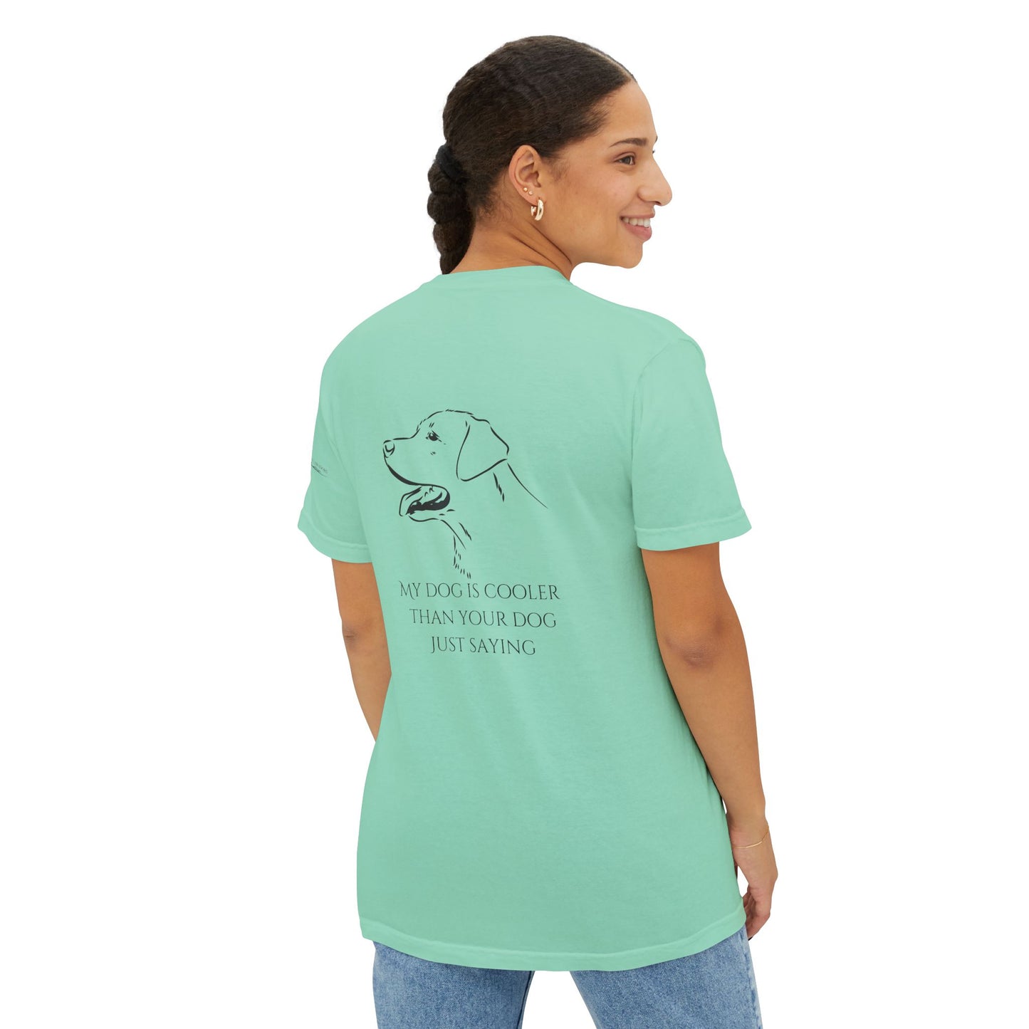My dog is smarter than yours, just saying, Island Labradors, Pocket, T-Shirt