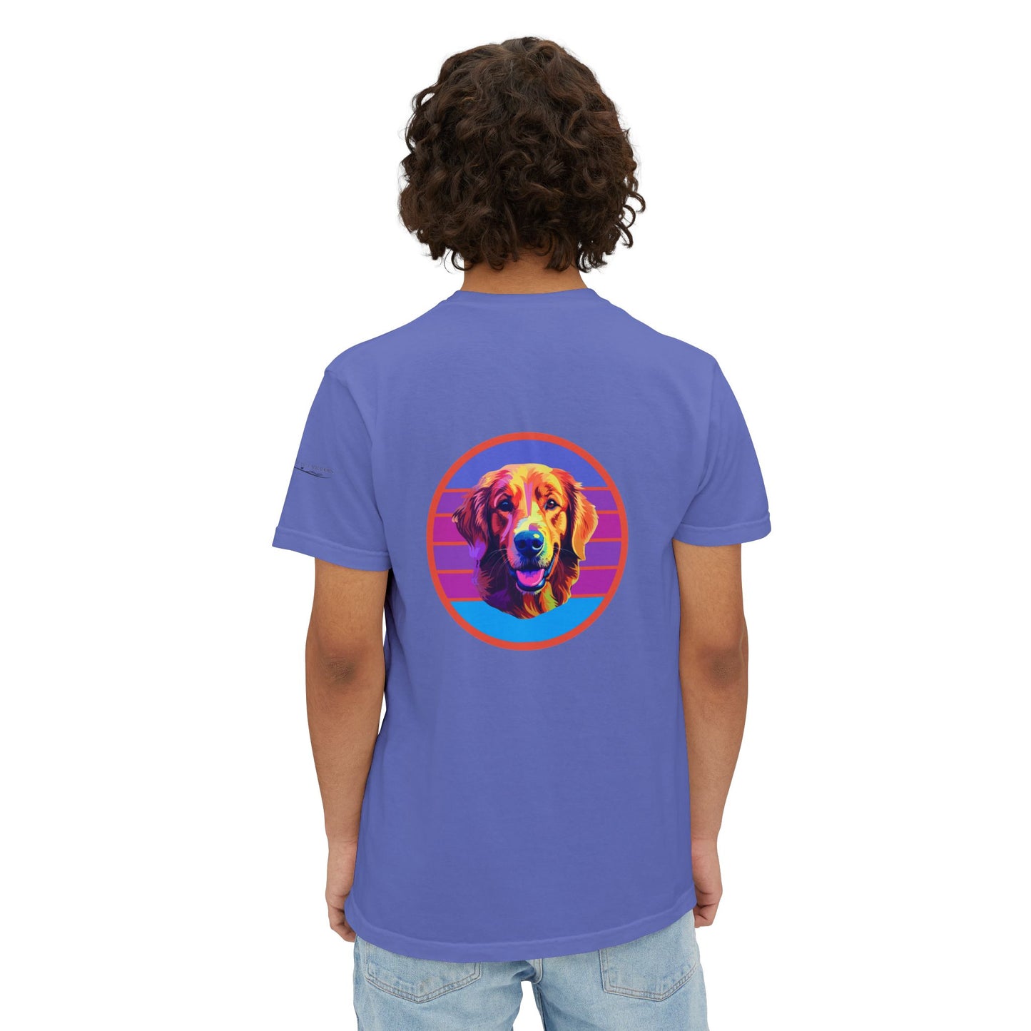 Golden Retriever sunset