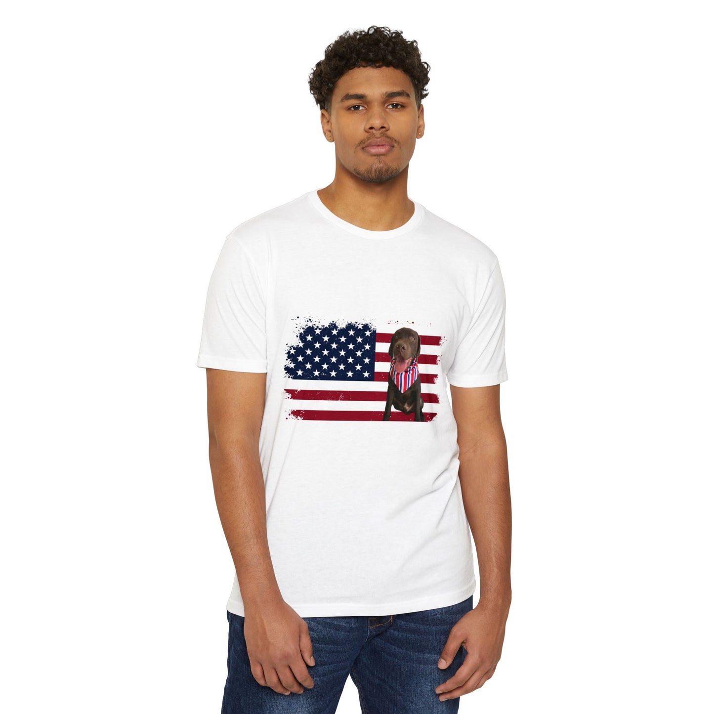 4Th Of July American dog t-shirt