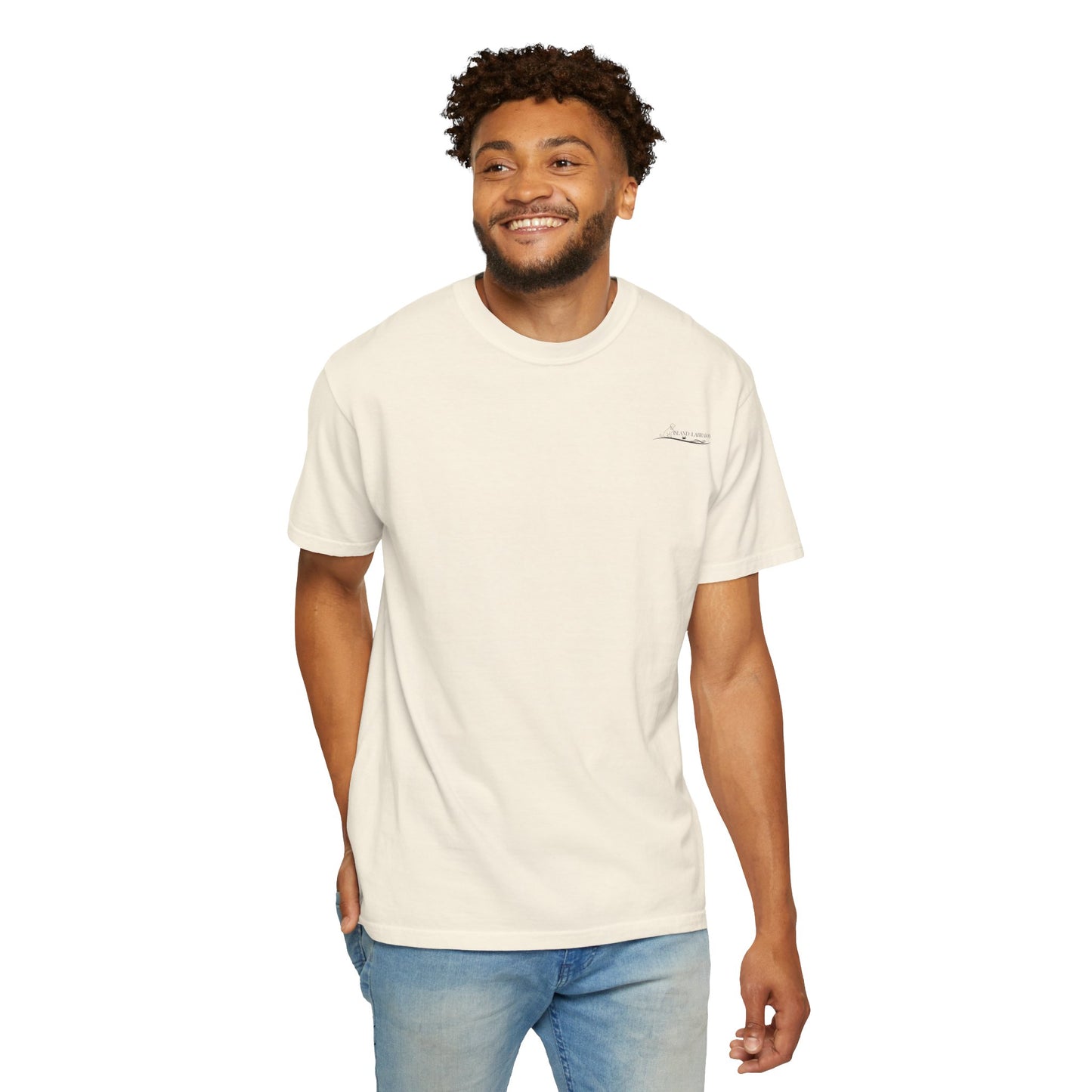 Jetty’s Adventures, Beach Bound, two labs , Unisex Garment-Dyed T-shirt