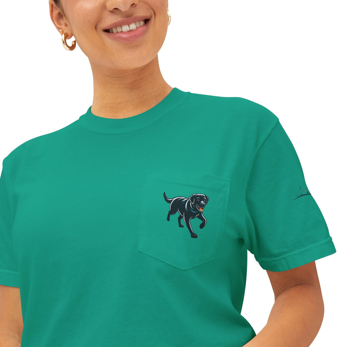 My dog is smarter than yours, just saying, Island Labradors, Pocket, T-Shirt