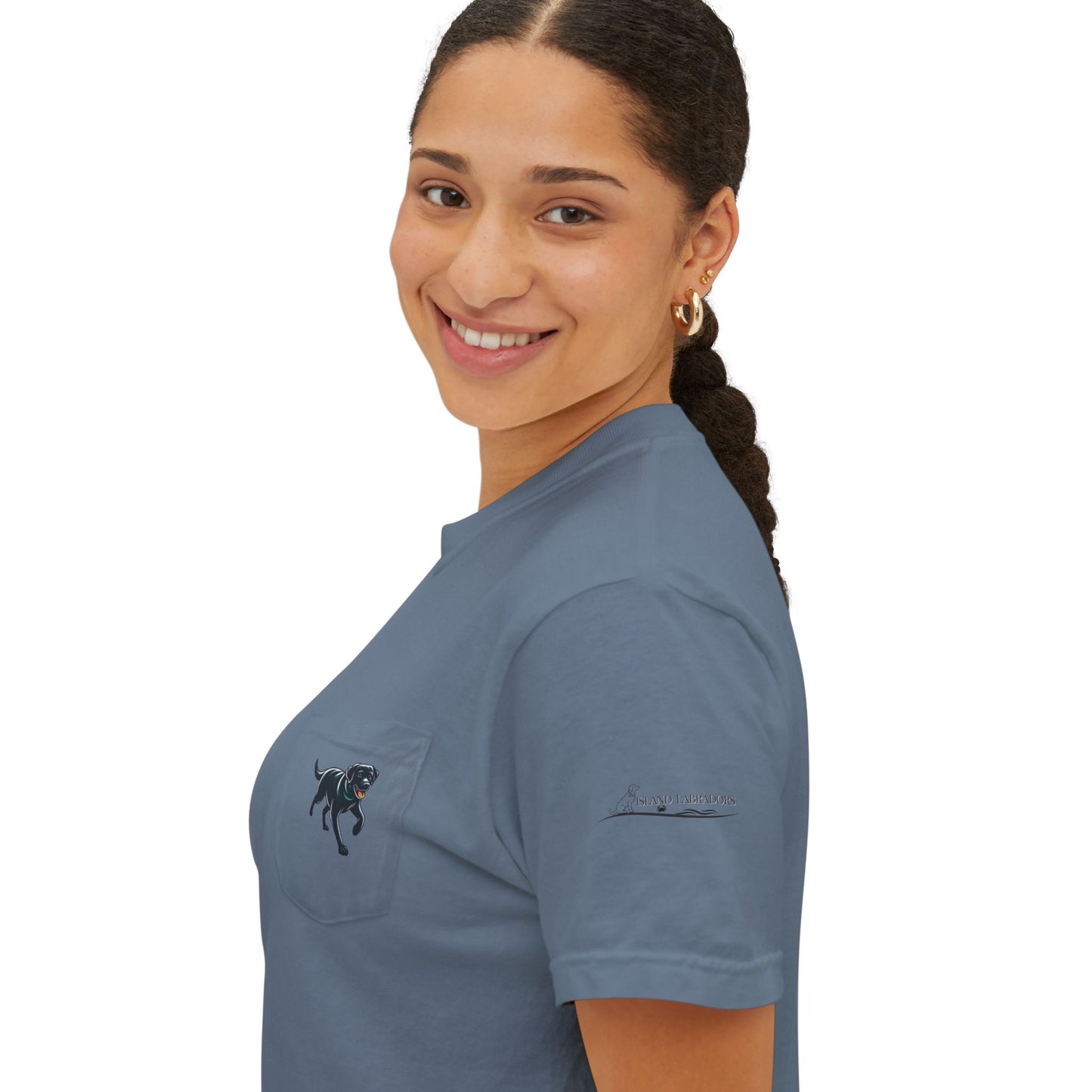 Sunset lab, pocket t-shirt