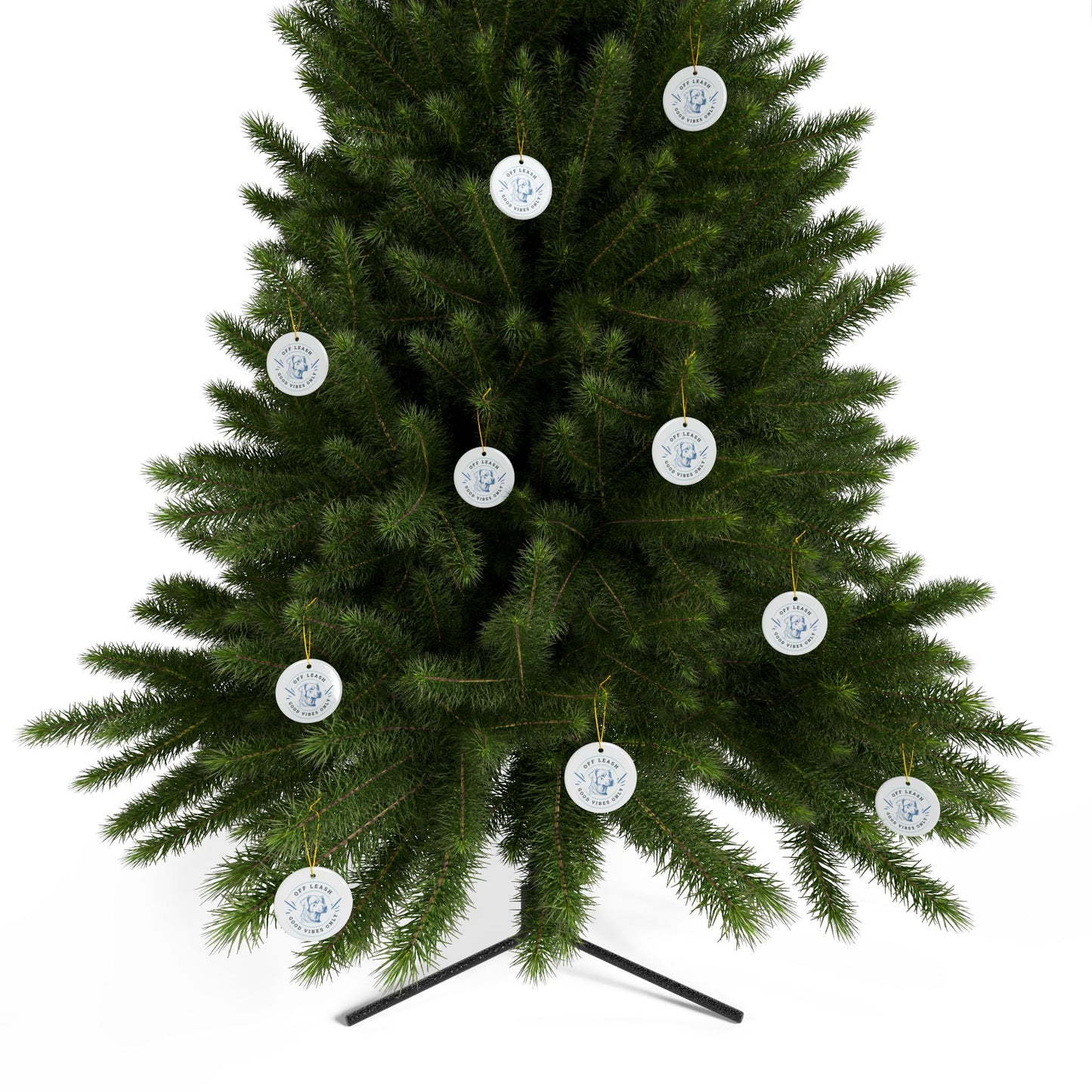 Labrador Christmas, Ceramic Ornaments, 2-Side Print, (1pc, 3pcs, 5pcs, 10pcs)