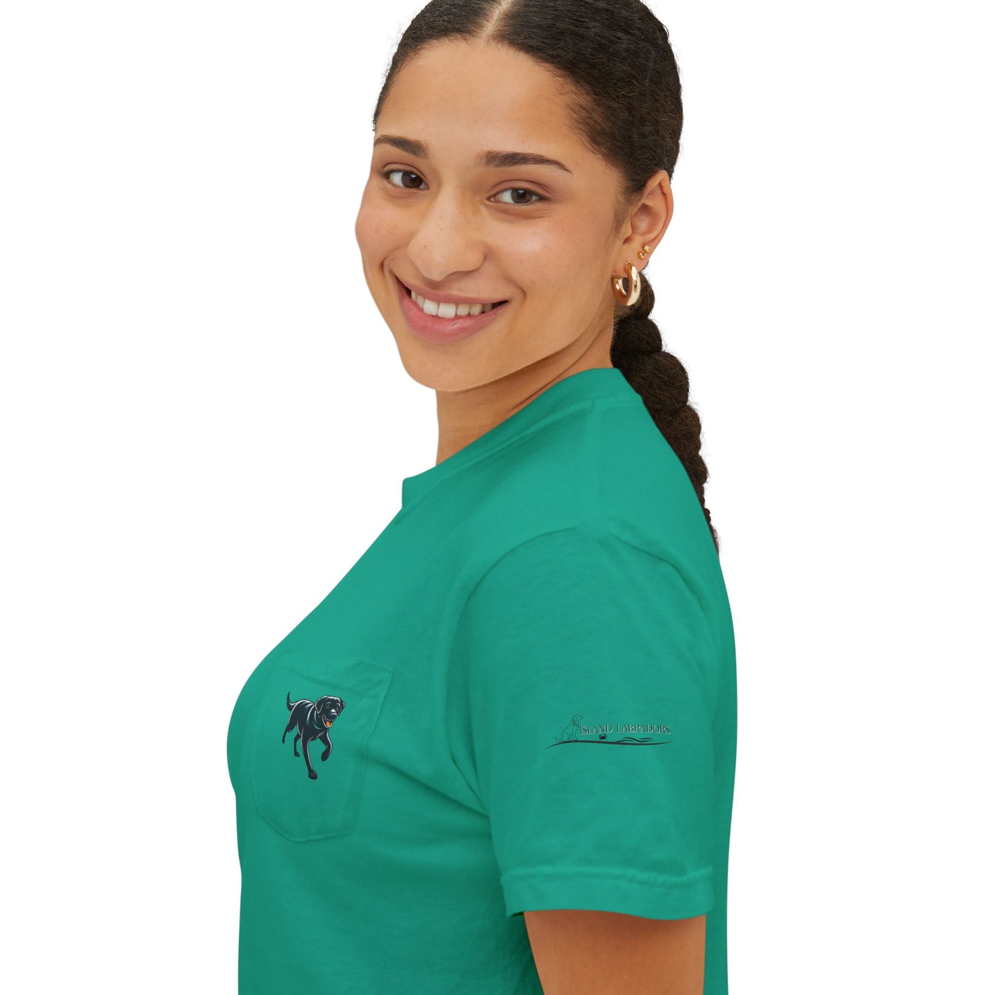 Positive, Island Labradors, pocket T-Shirt