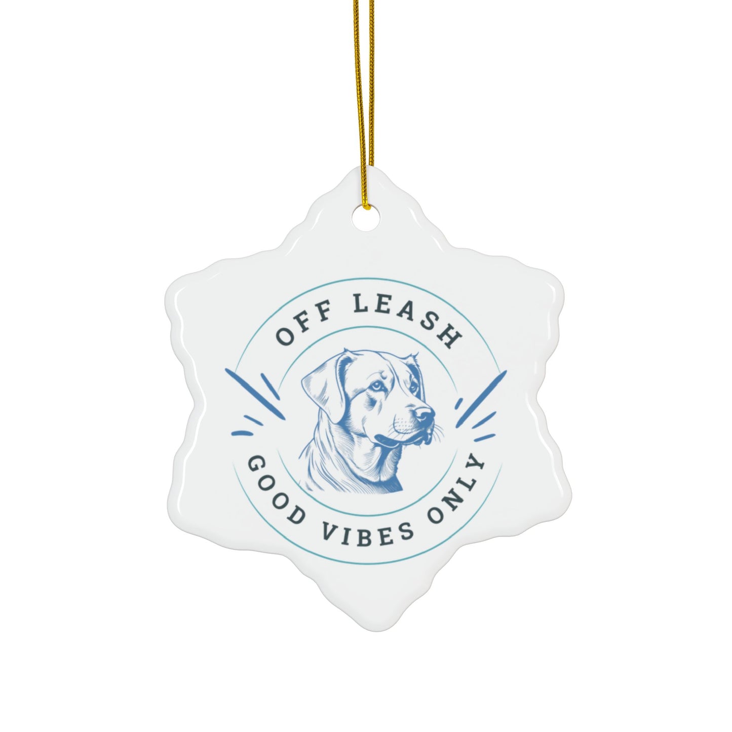Labrador Christmas, Ceramic Ornaments, 2-Side Print, (1pc, 3pcs, 5pcs, 10pcs)