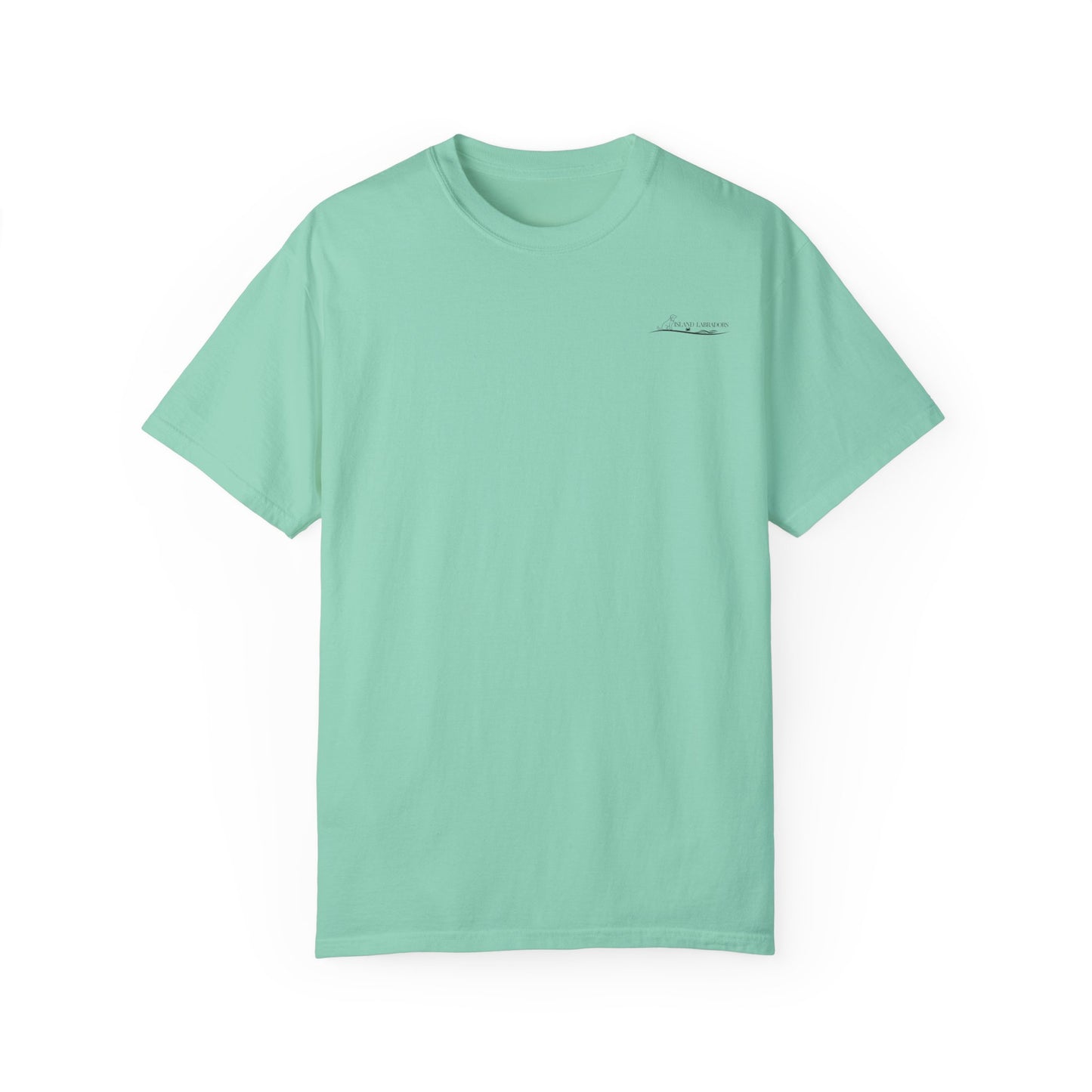 Jetty’s Adventures, Beach Bound, two labs , Unisex Garment-Dyed T-shirt