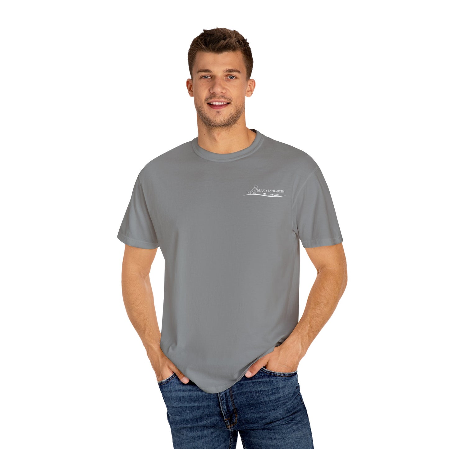 English Labrador print, Unisex Garment-Dyed T-shirt