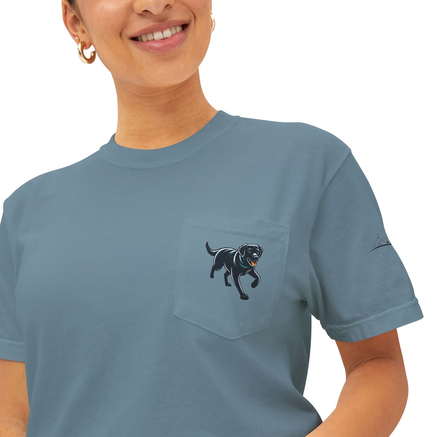 My dog is smarter than yours, just saying, Island Labradors, Pocket, T-Shirt