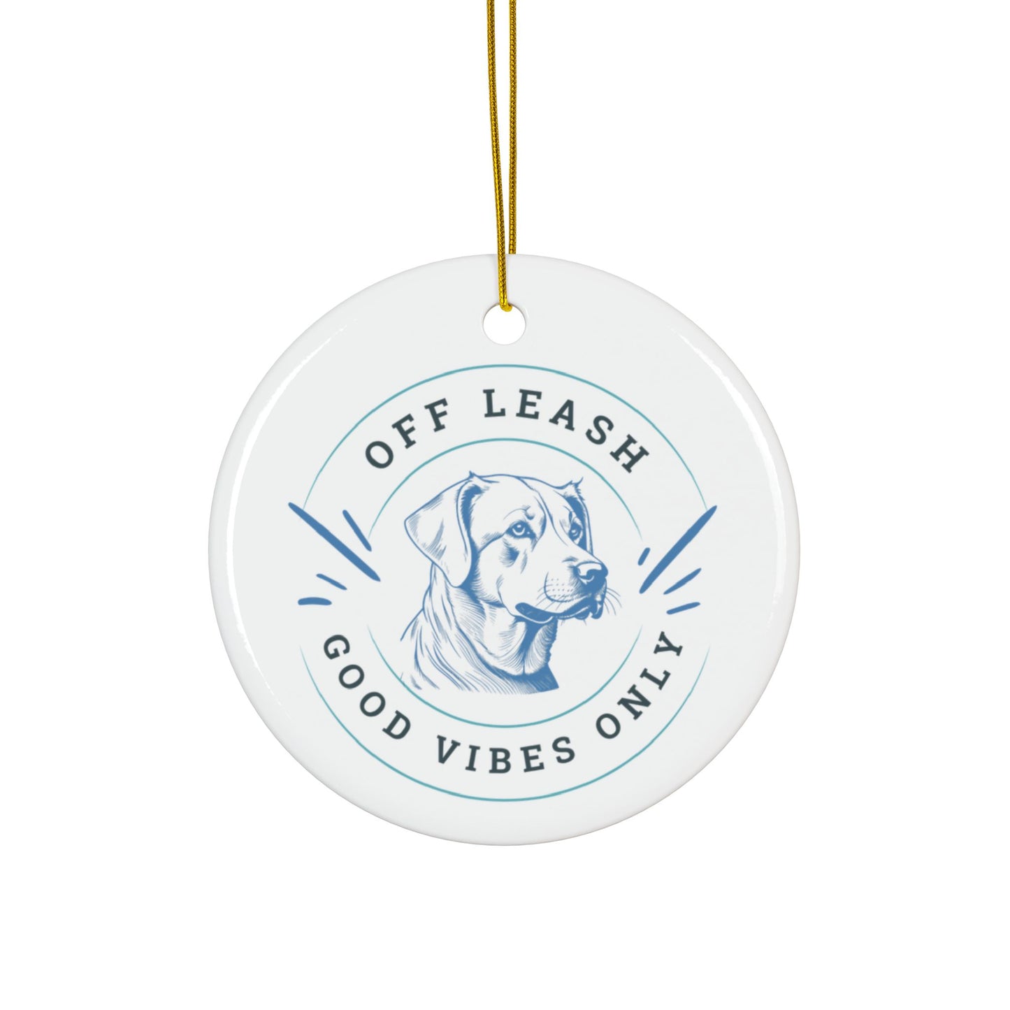 Labrador Christmas, Ceramic Ornaments, 2-Side Print, (1pc, 3pcs, 5pcs, 10pcs)