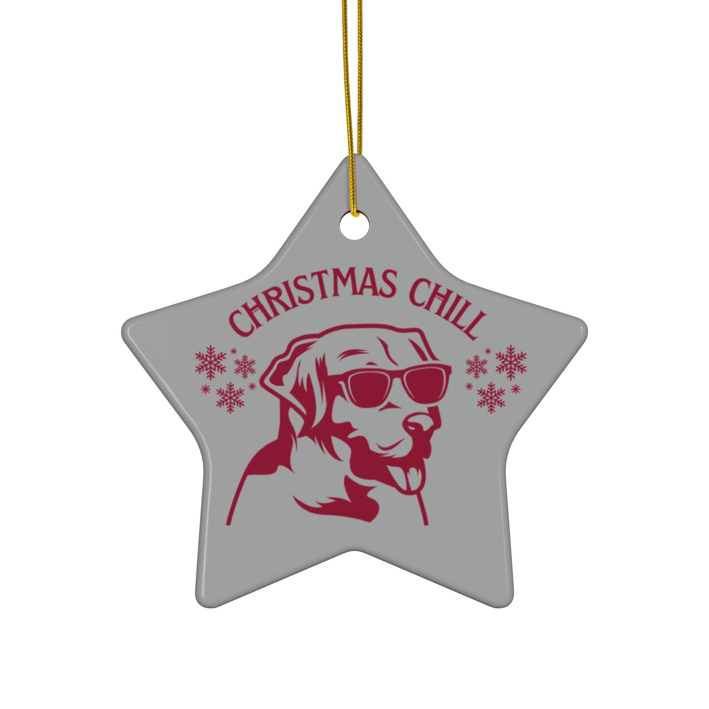 Labrador Christmas, Ceramic Ornaments, 2-Side Print, (1pc, 3pcs, 5pcs, 10pcs)