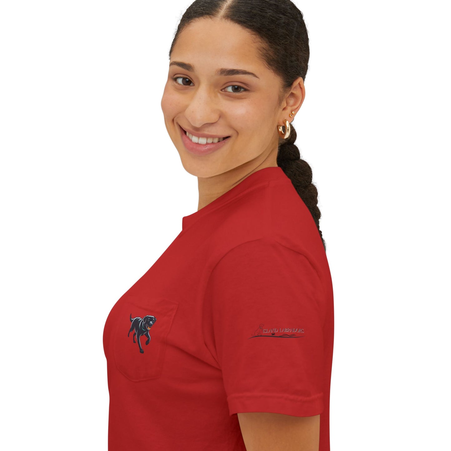 Positive, Island Labradors, pocket T-Shirt
