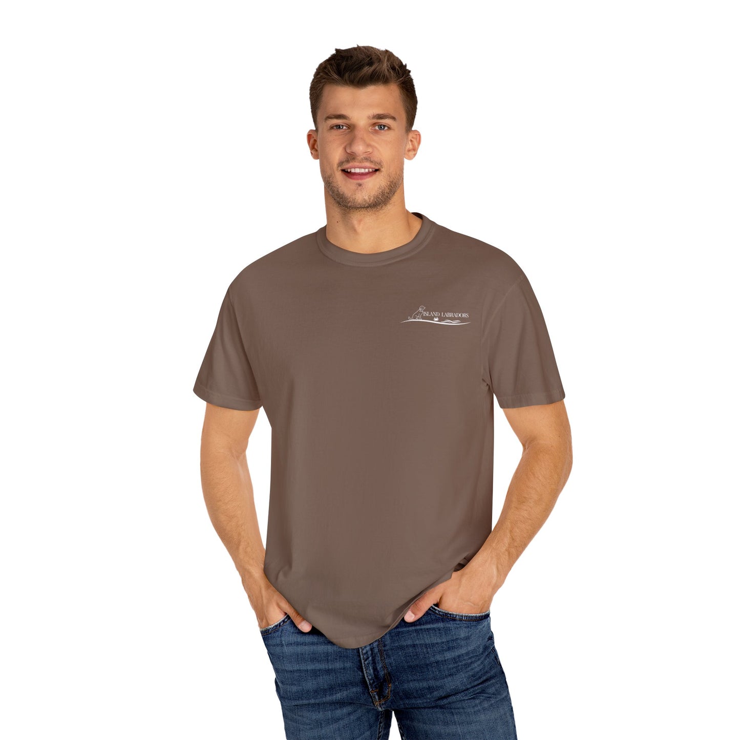 English Labrador print, Unisex Garment-Dyed T-shirt