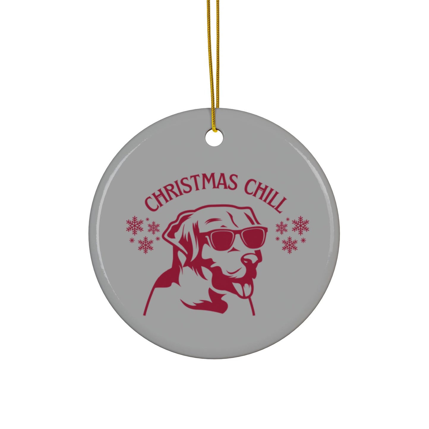 Labrador Christmas, Ceramic Ornaments, 2-Side Print, (1pc, 3pcs, 5pcs, 10pcs)