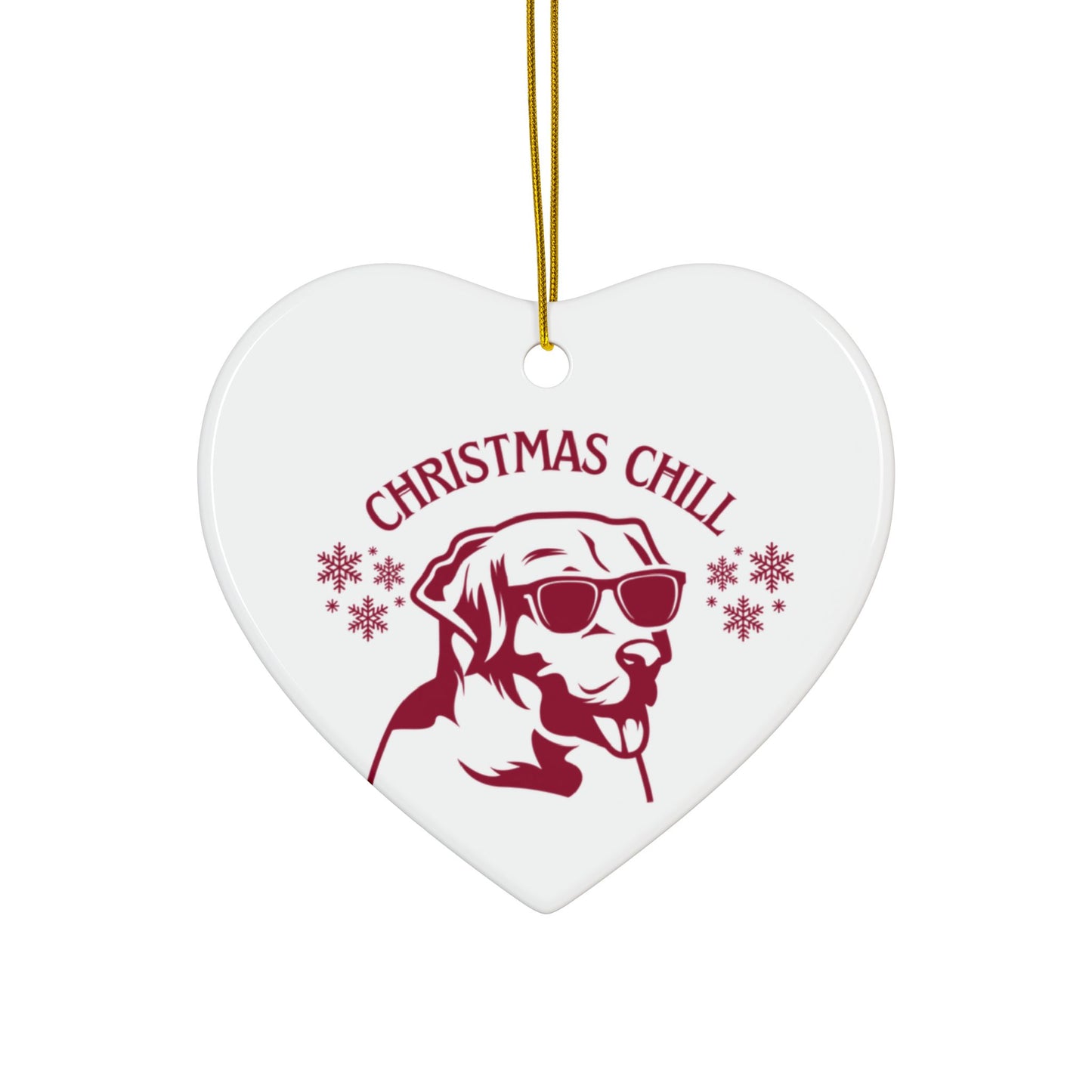 Labrador Christmas, Ceramic Ornaments, 2-Side Print, (1pc, 3pcs, 5pcs, 10pcs)