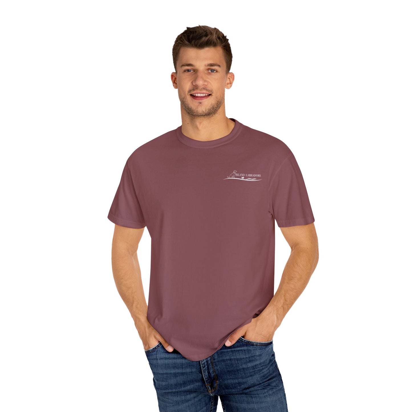 English Labrador print, Unisex Garment-Dyed T-shirt