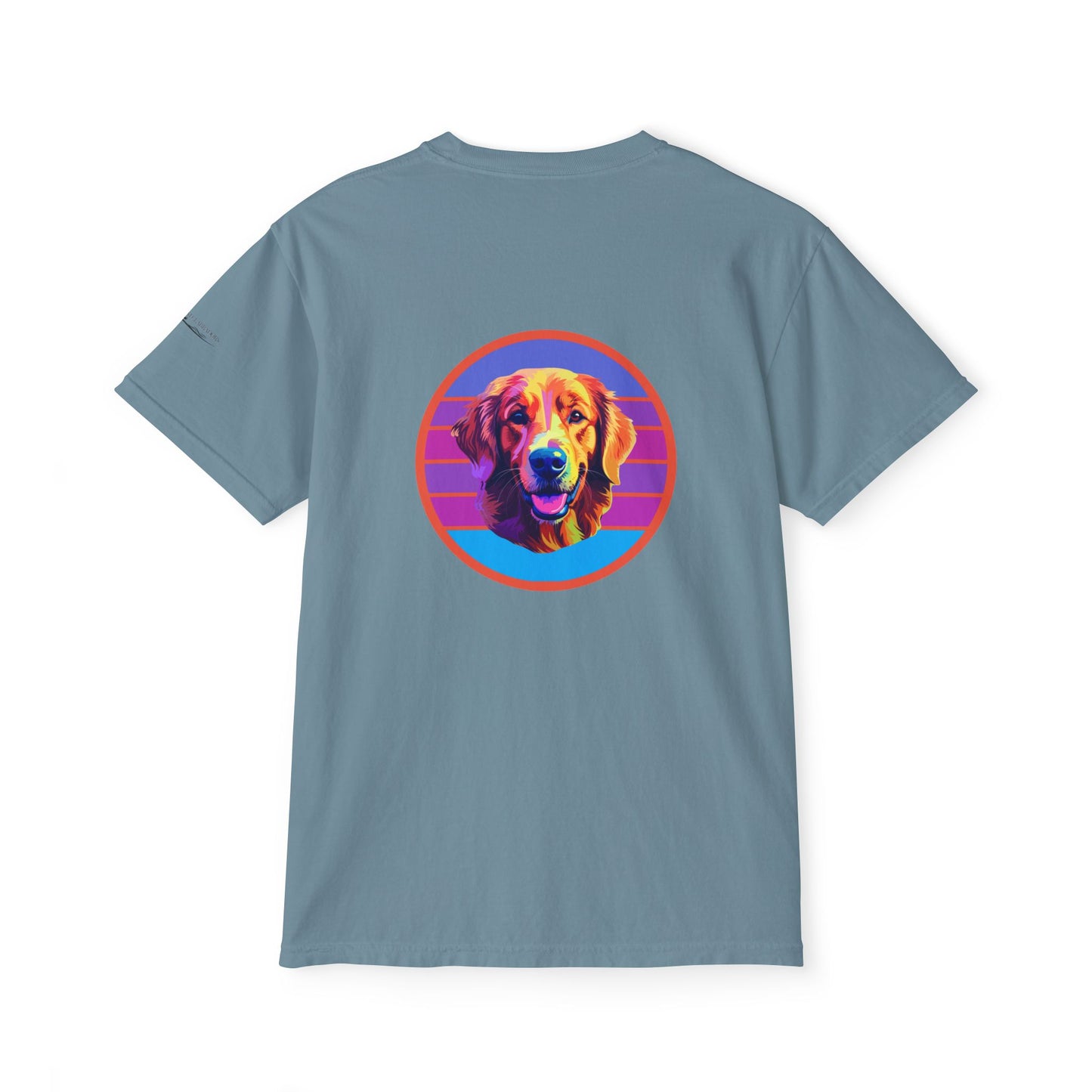Golden Retriever sunset