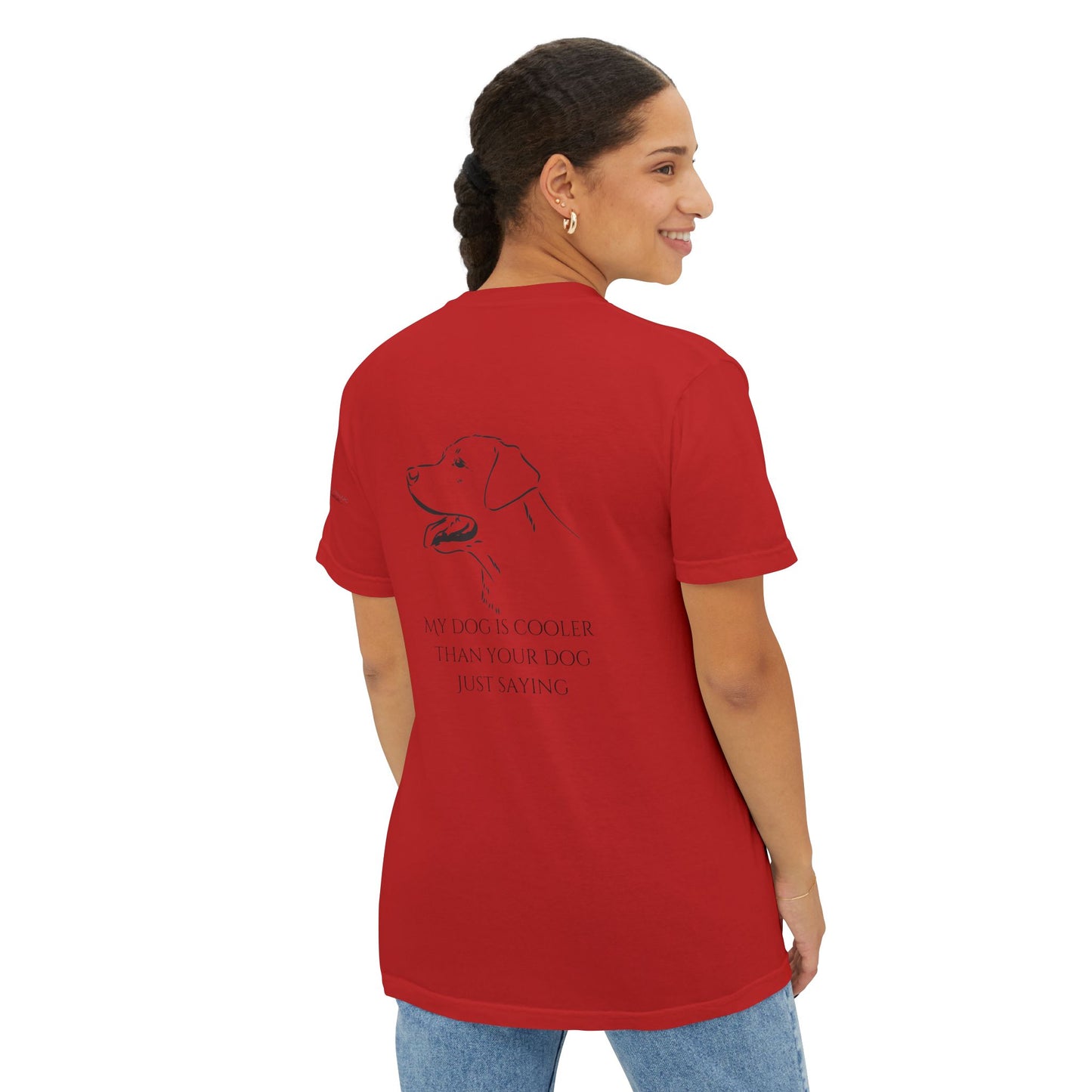 My dog is smarter than yours, just saying, Island Labradors, Pocket, T-Shirt