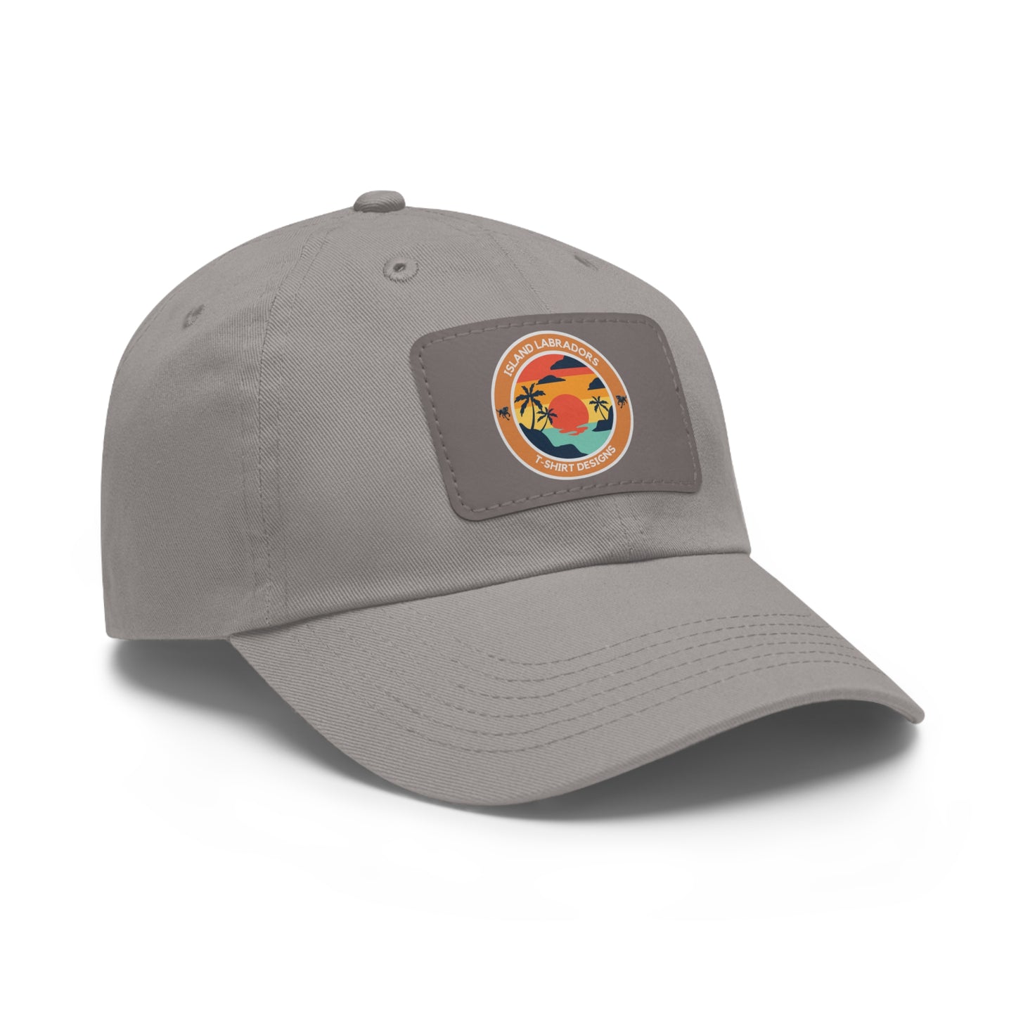 Sunset Island Labradors, Dad Hat with Leather Patch (Rectangle)