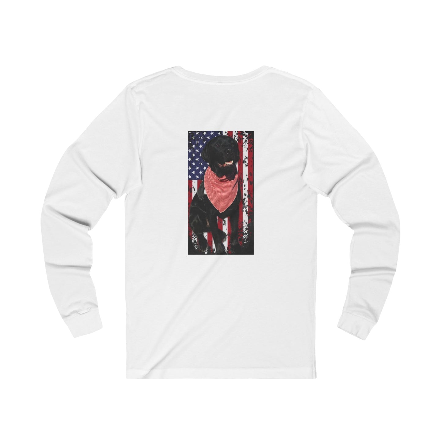 Coastie flag, Black Lab, Service dog, Unisex Jersey Long Sleeve Tee