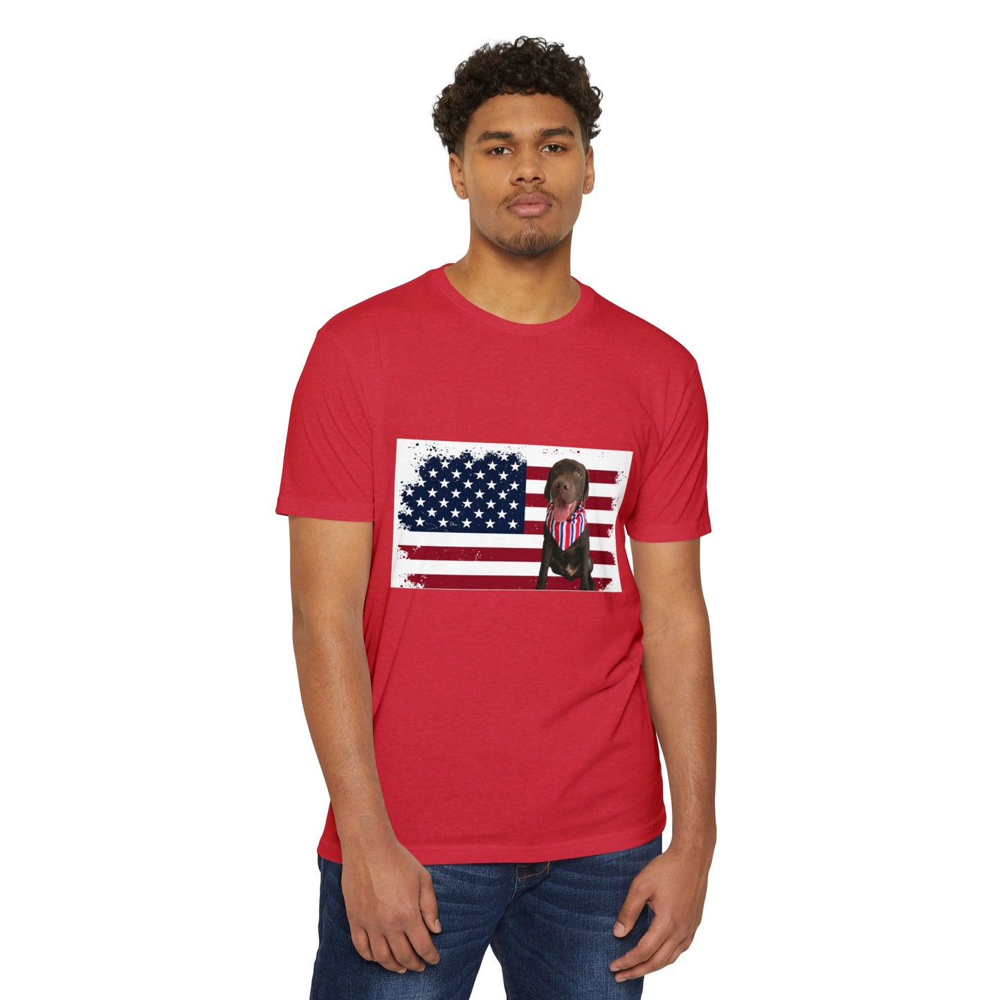 4Th Of July American dog t-shirt