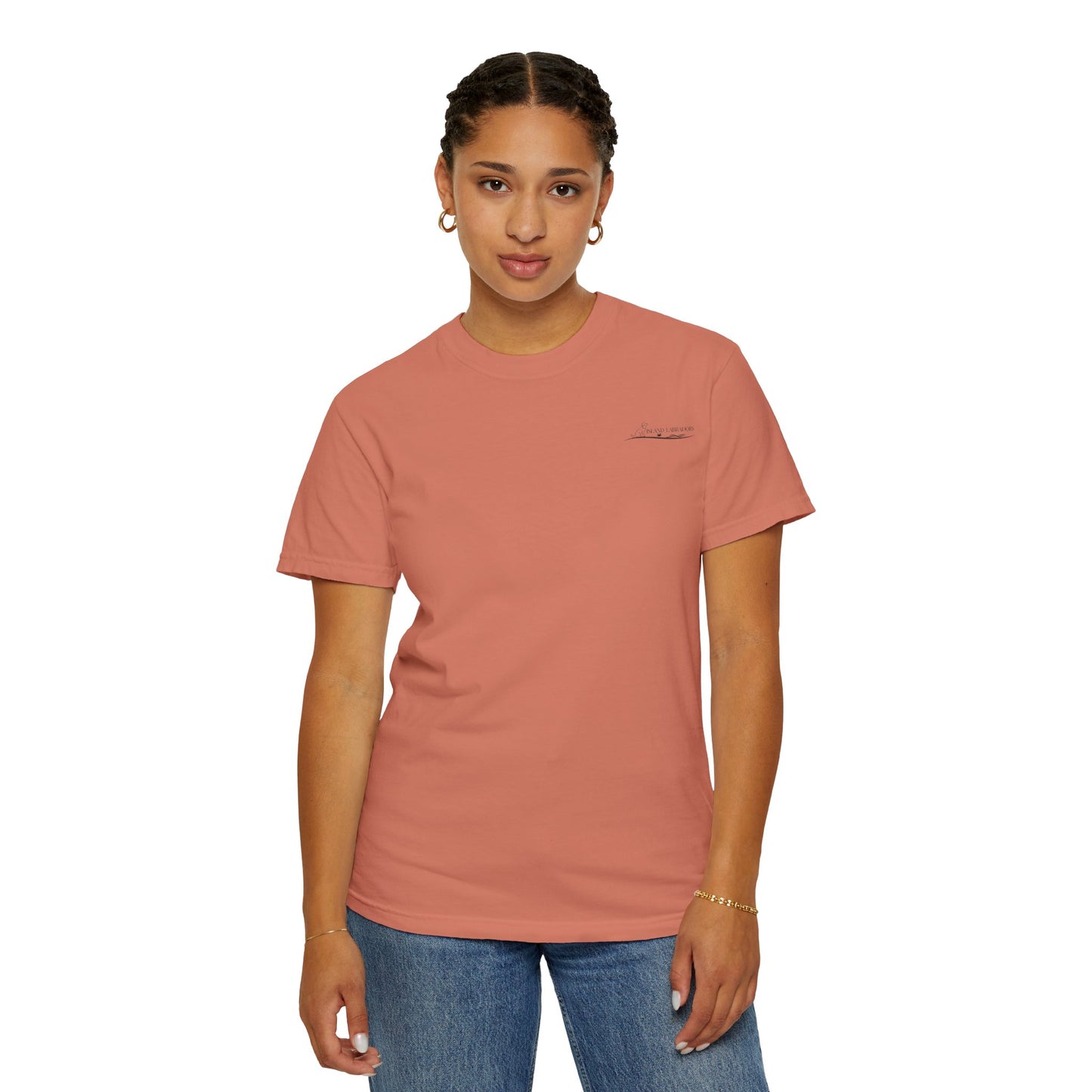 Jetty’s Adventures, Beach Bound, two labs , Unisex Garment-Dyed T-shirt