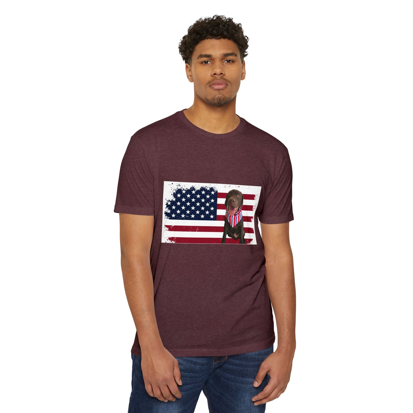 4Th Of July American dog t-shirt