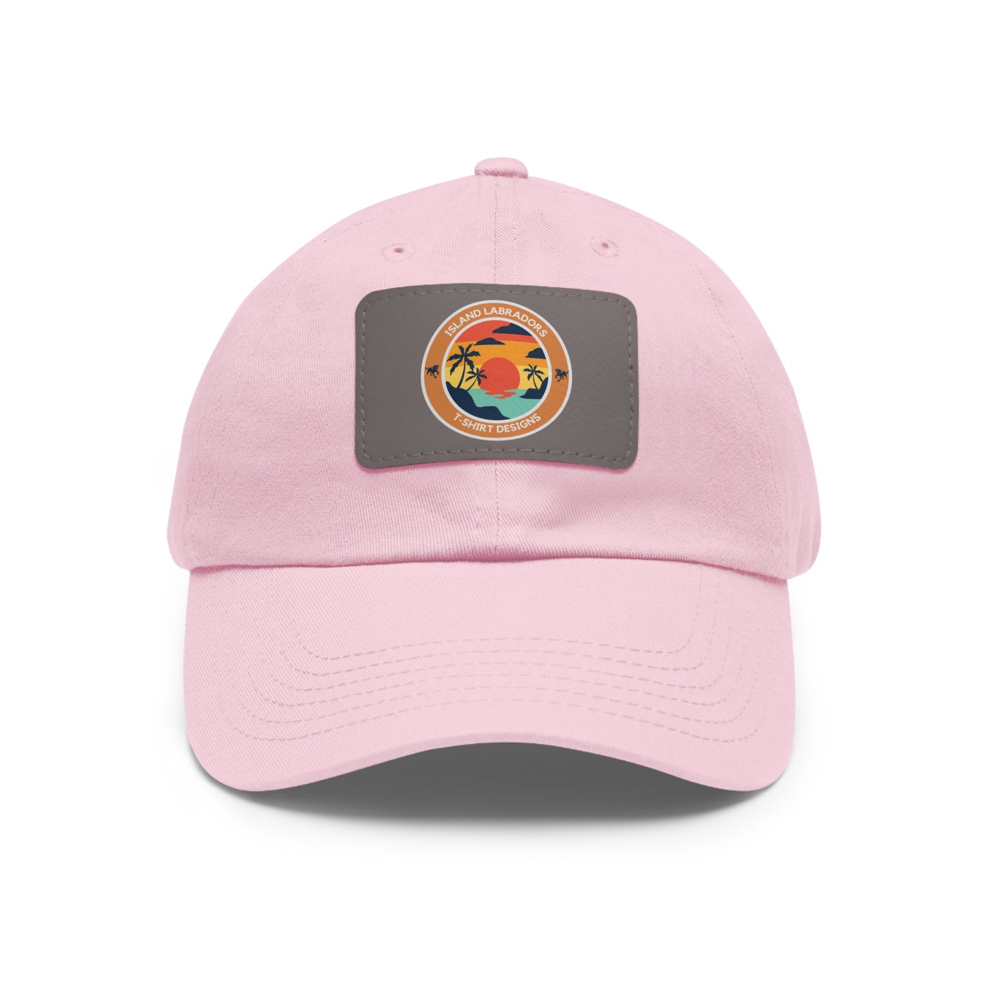 Sunset Island Labradors, Dad Hat with Leather Patch (Rectangle)