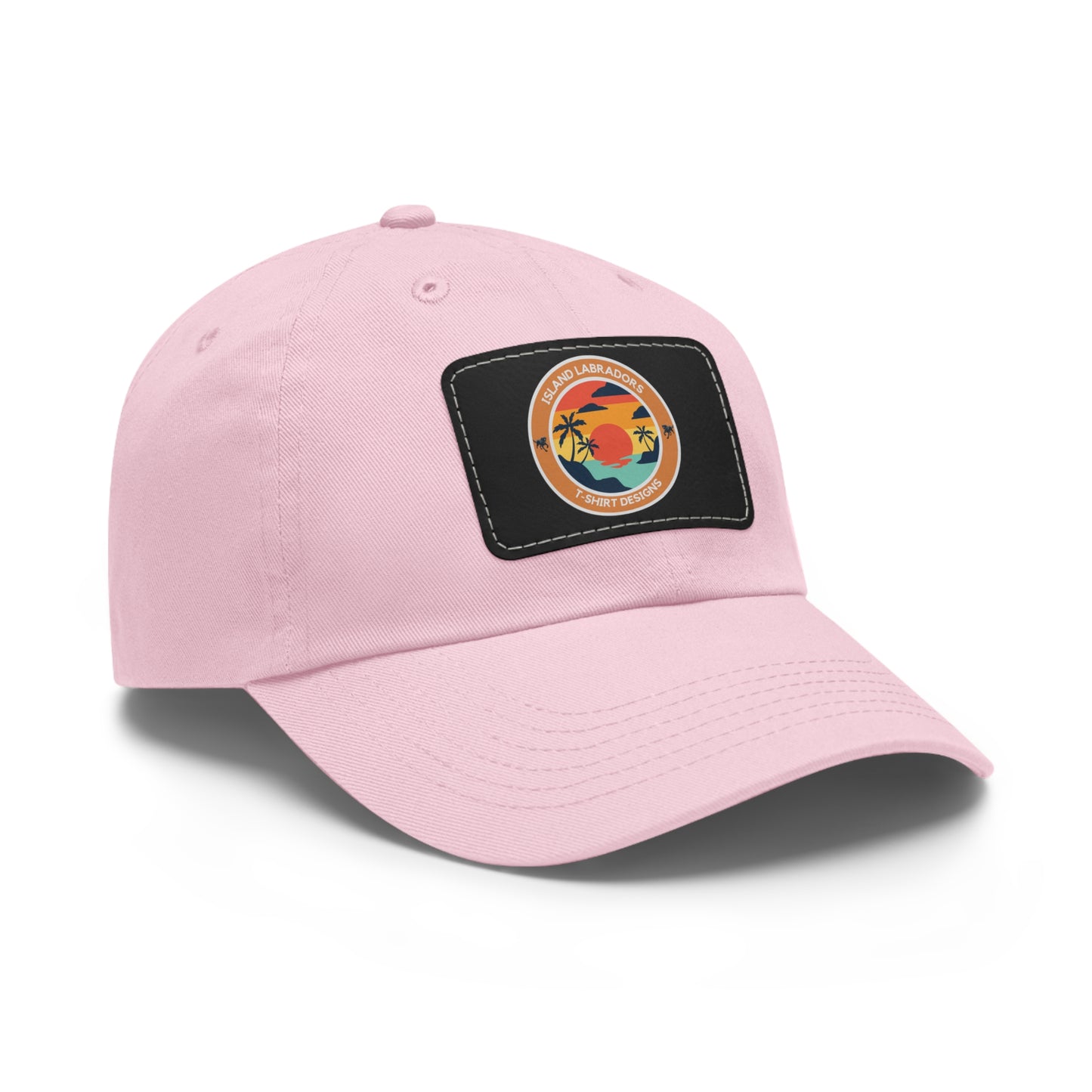 Sunset Island Labradors, Dad Hat with Leather Patch (Rectangle)