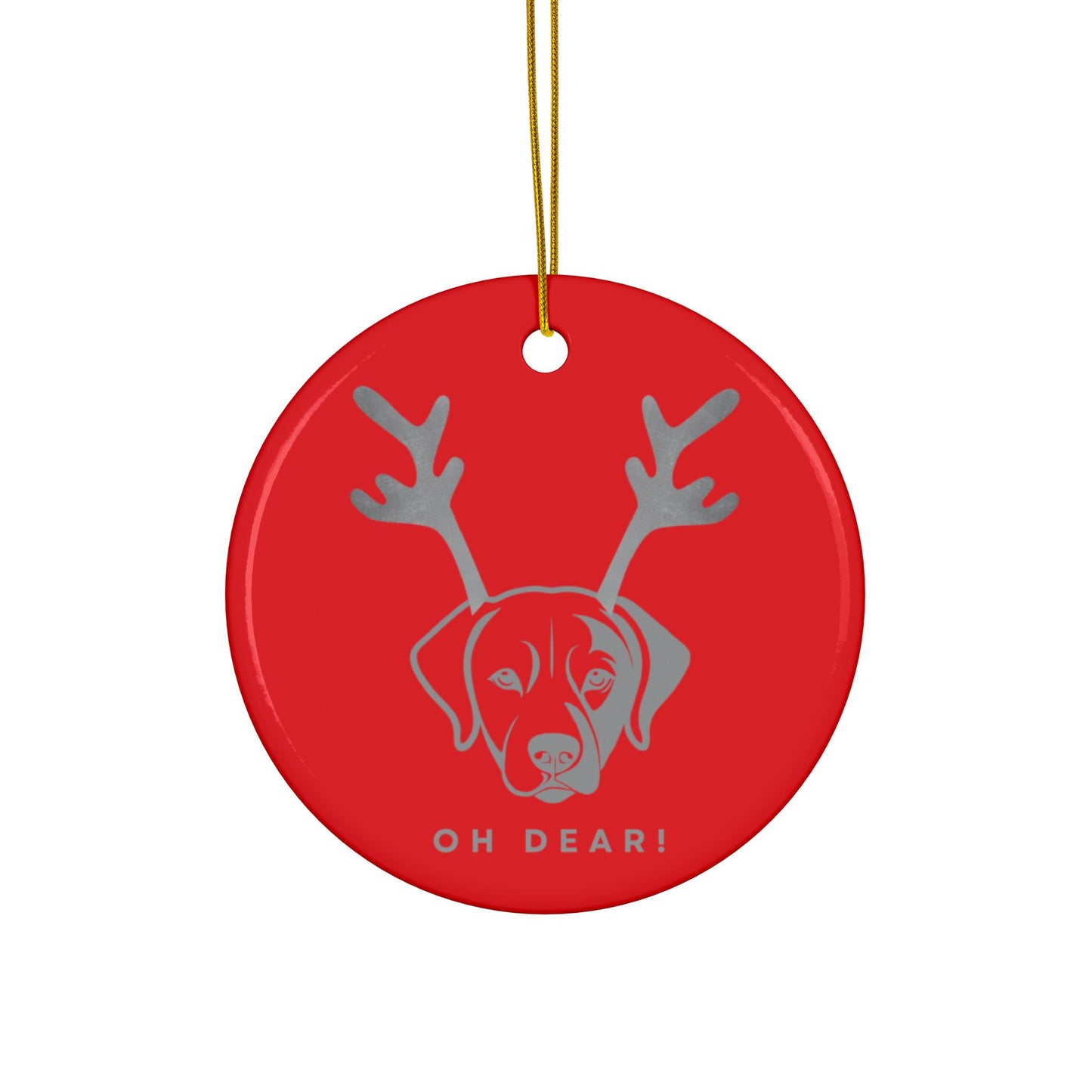 Labrador Christmas, Ceramic Ornaments, 2-Side Print, (1pc, 3pcs, 5pcs, 10pcs)
