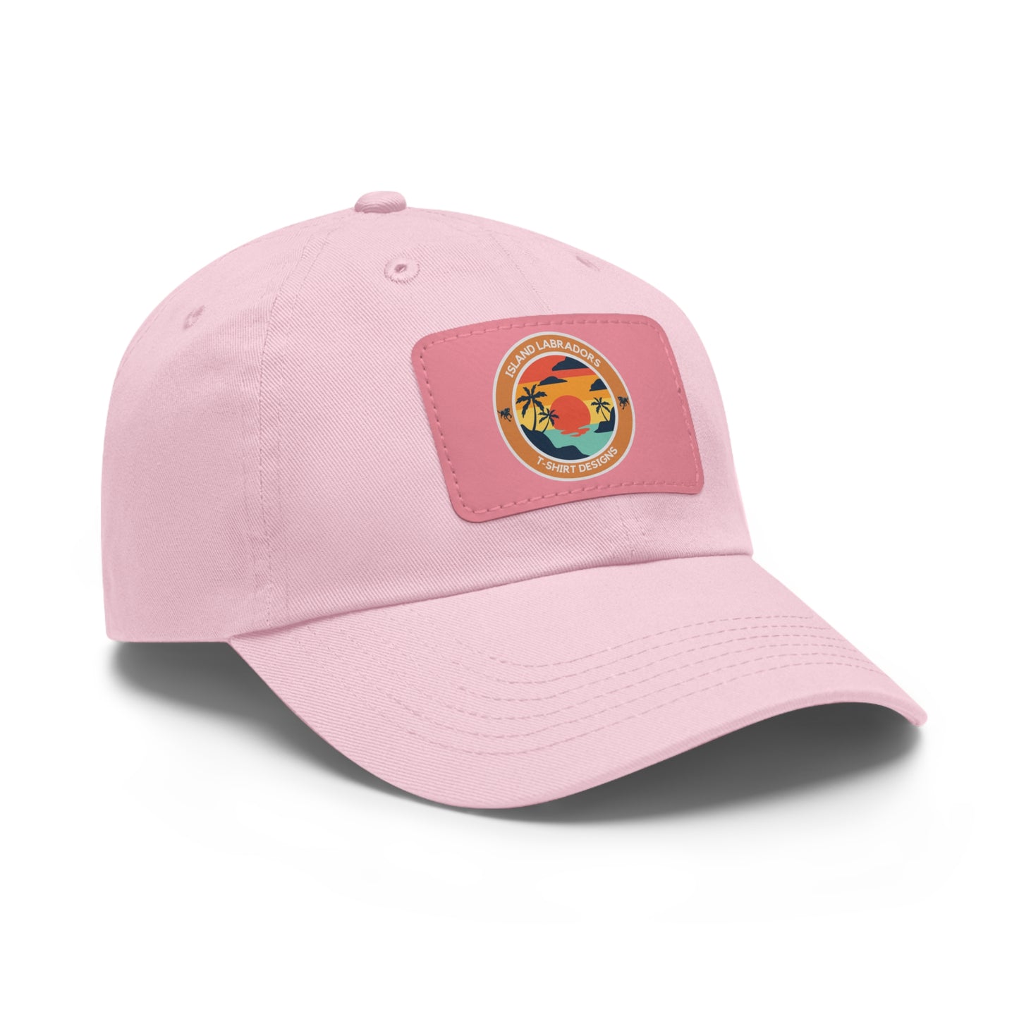 Sunset Island Labradors, Dad Hat with Leather Patch (Rectangle)