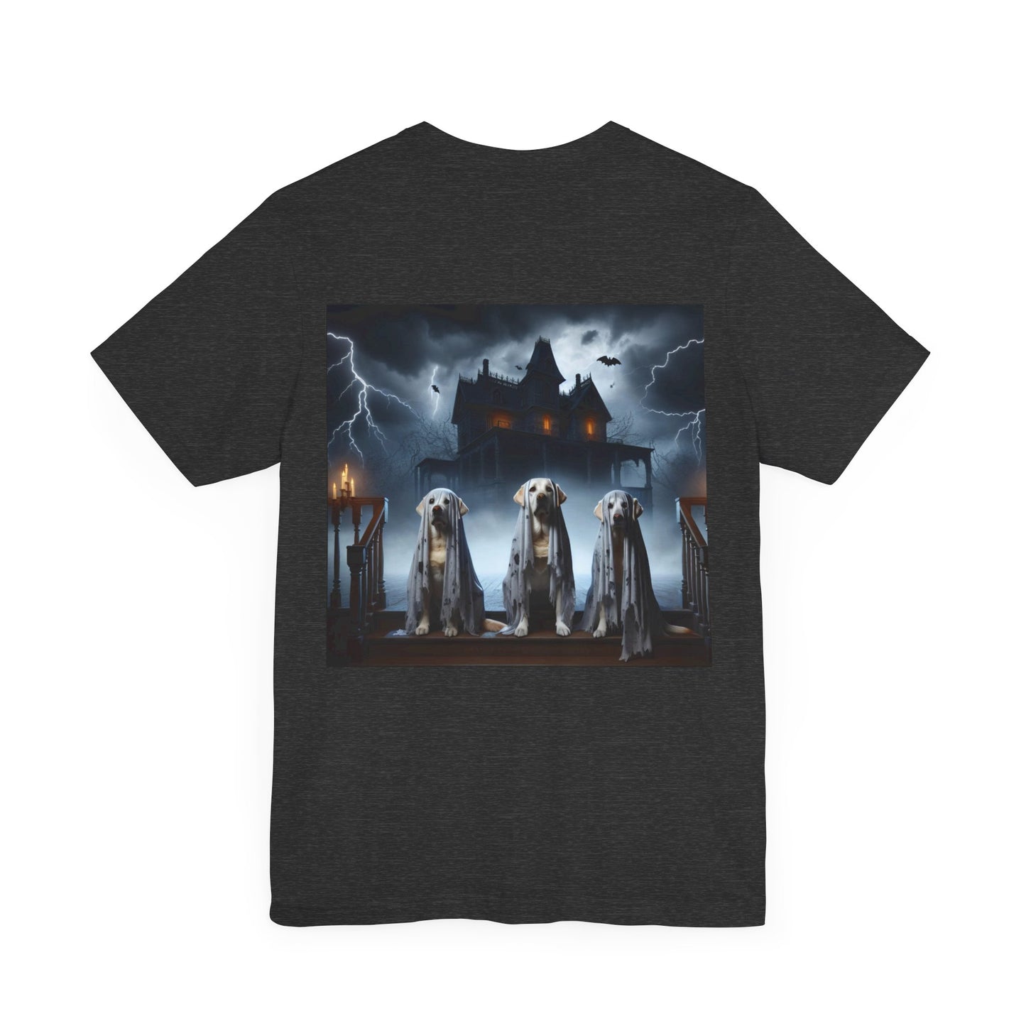 Scary ghost dogs trick or treat! Labradors Halloween zombie dogs
