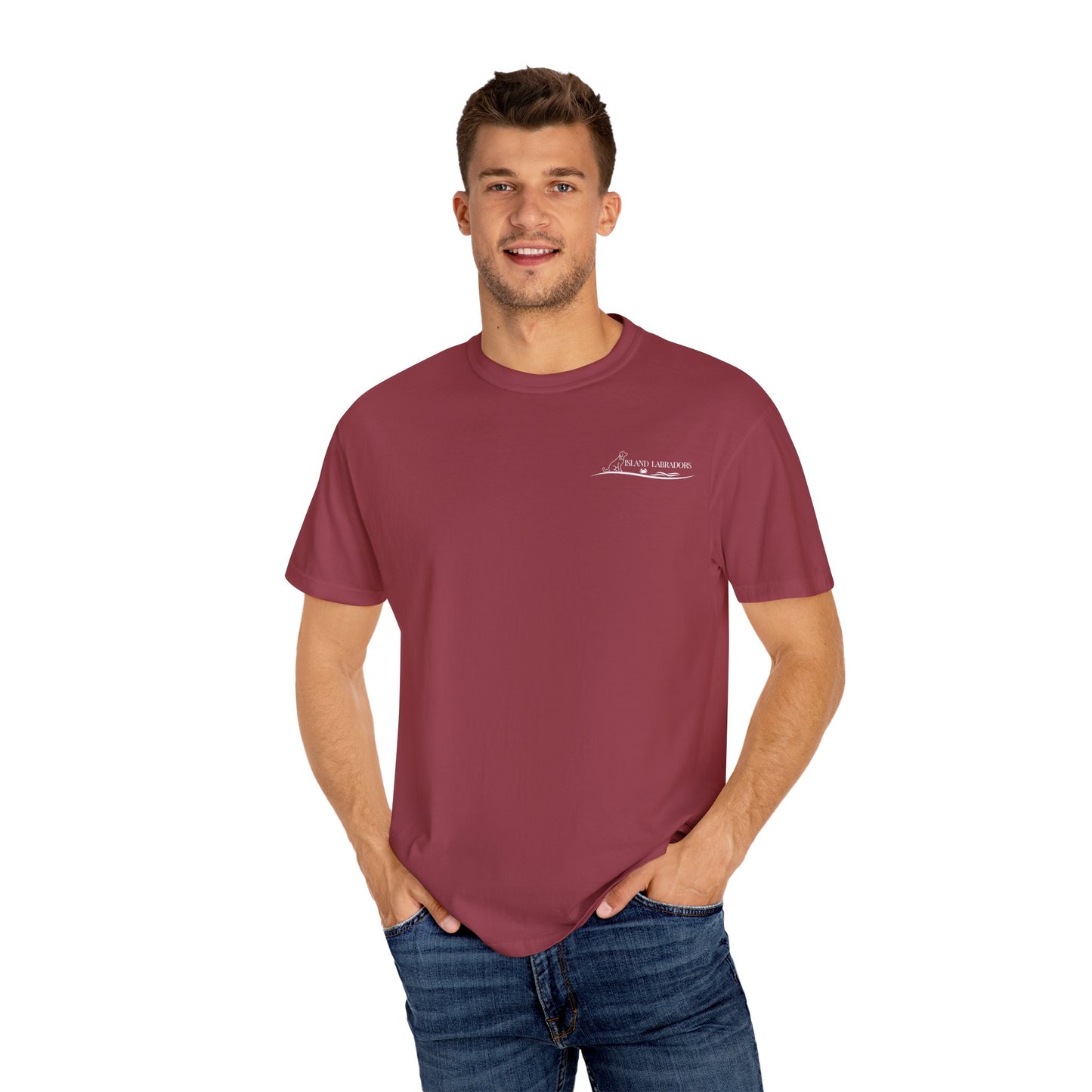 English Labrador print, Unisex Garment-Dyed T-shirt