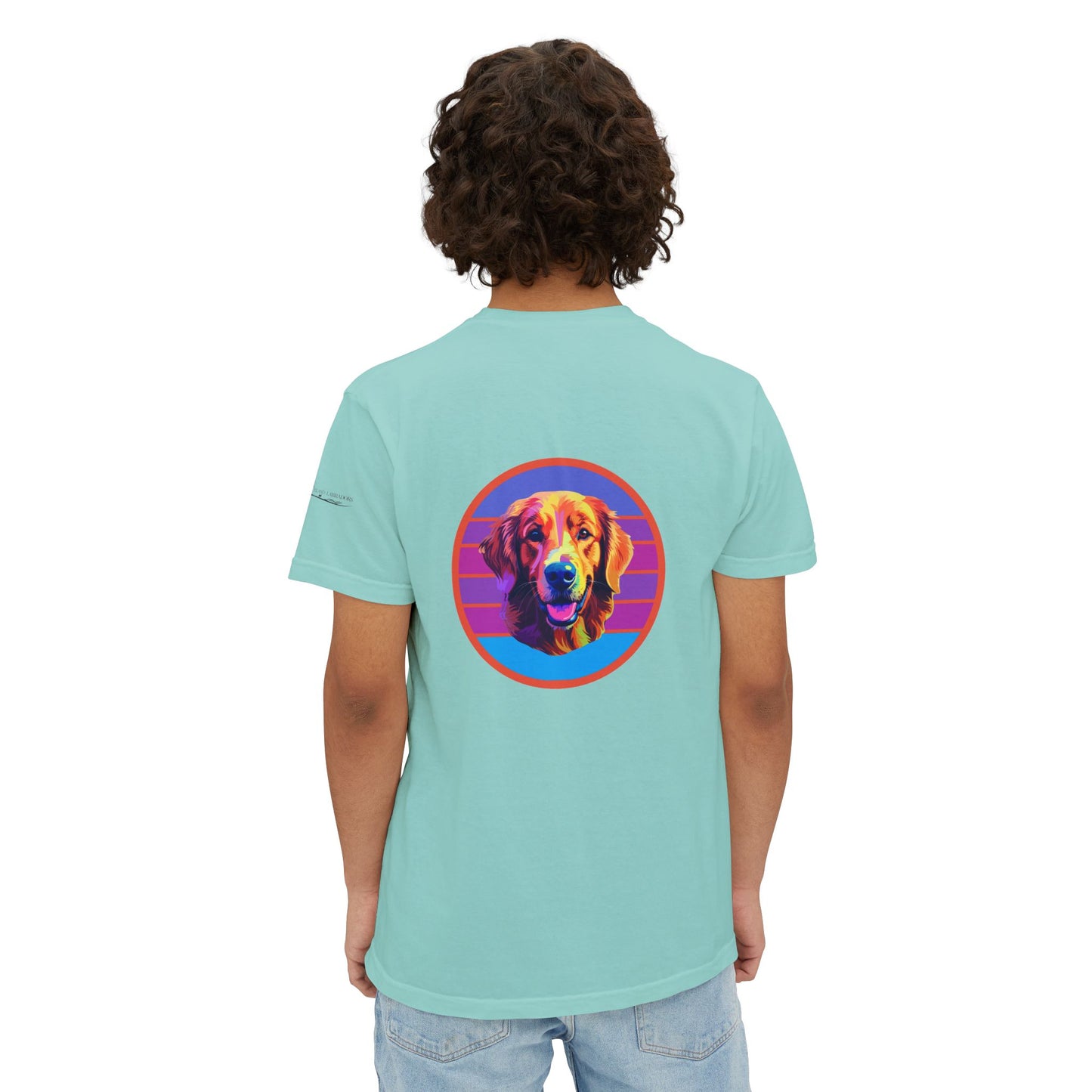 Golden Retriever sunset