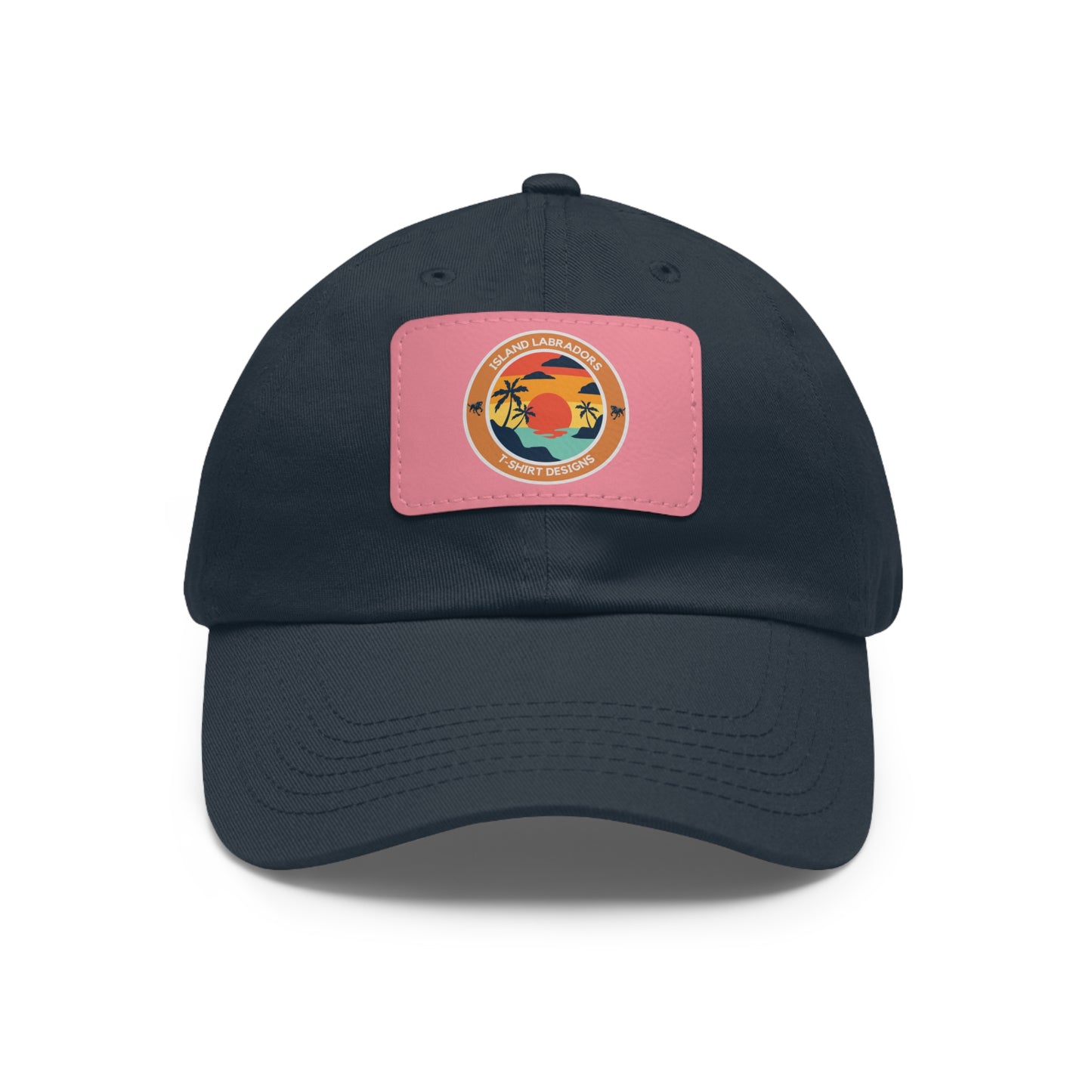 Sunset Island Labradors, Dad Hat with Leather Patch (Rectangle)