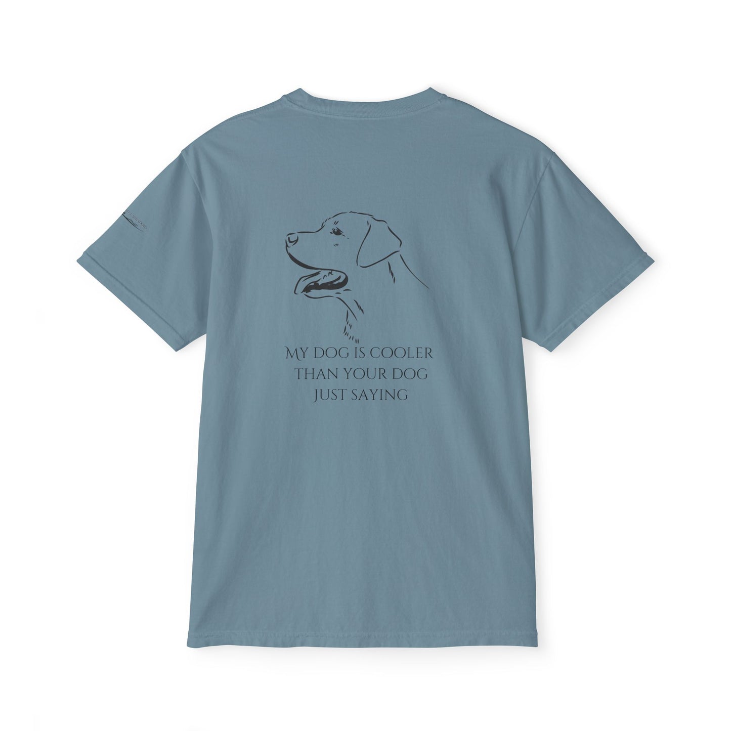 My dog is smarter than yours, just saying, Island Labradors, Pocket, T-Shirt