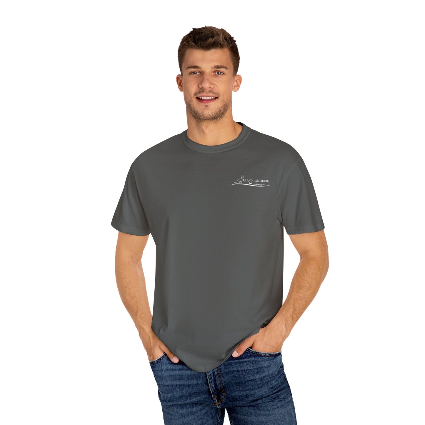 English Labrador print, Unisex Garment-Dyed T-shirt