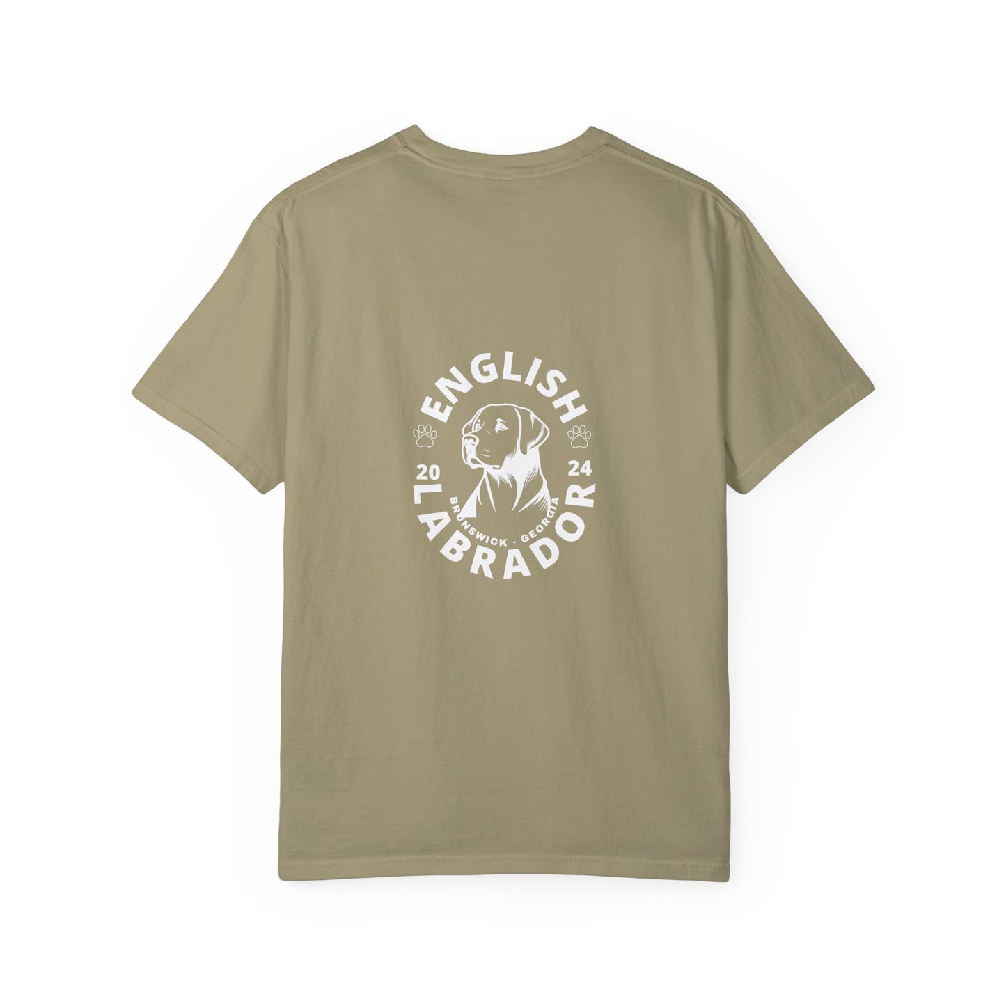 English Labrador print, Unisex Garment-Dyed T-shirt