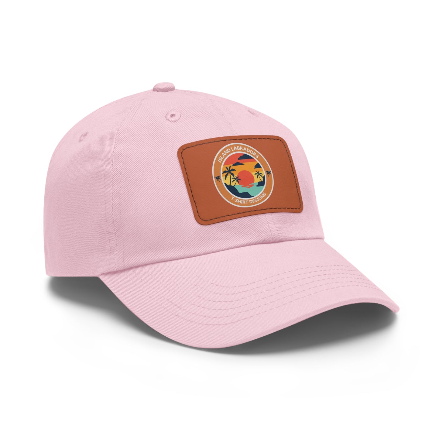 Sunset Island Labradors, Dad Hat with Leather Patch (Rectangle)