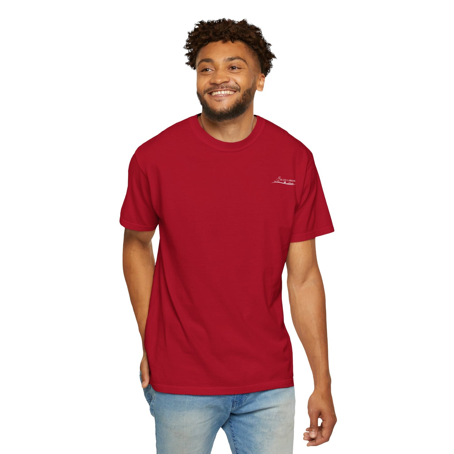 Jetty’s Adventures, Beach Bound, two labs , Unisex Garment-Dyed T-shirt