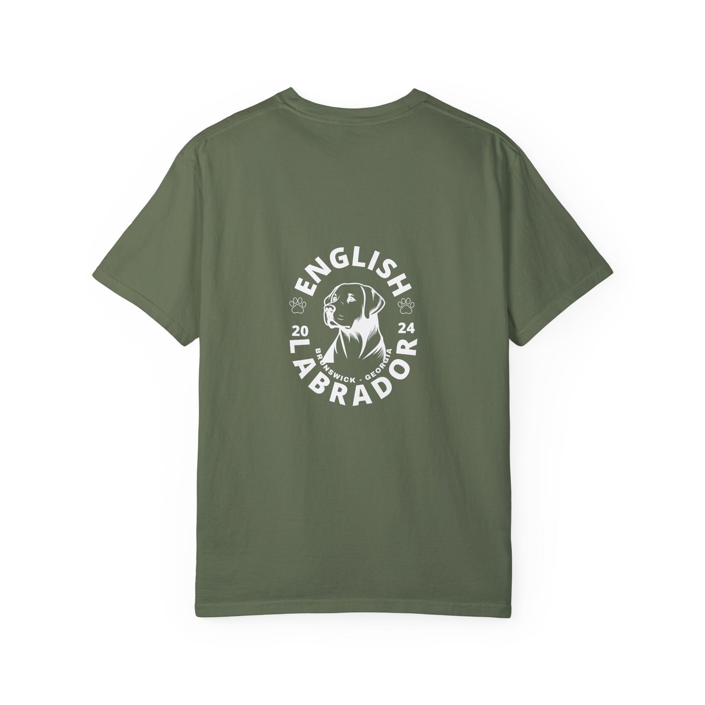English Labrador print, Unisex Garment-Dyed T-shirt