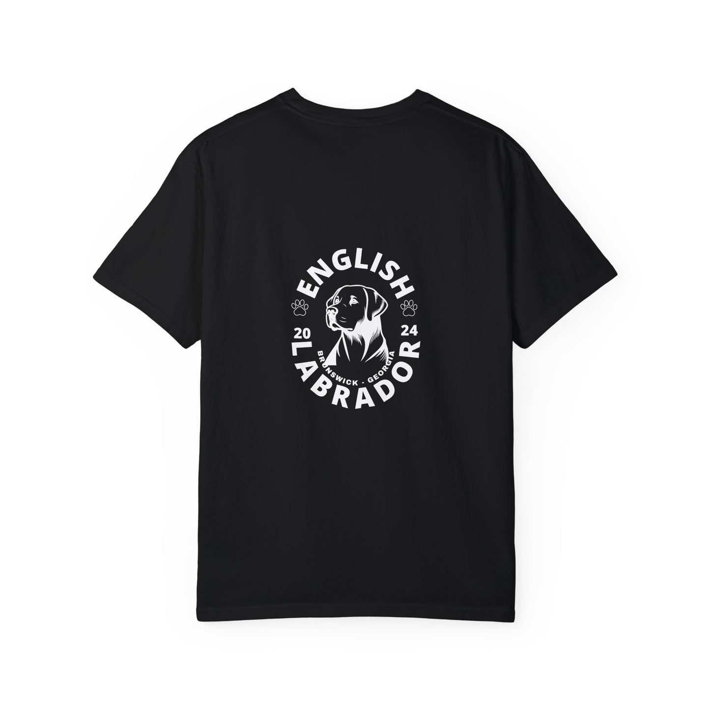 English Labrador print, Unisex Garment-Dyed T-shirt