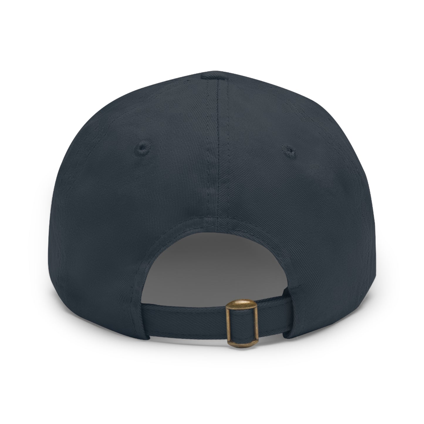 Catch the sunset, dog and butterfly, Dad Hat with Leather Patch (Rectangle)