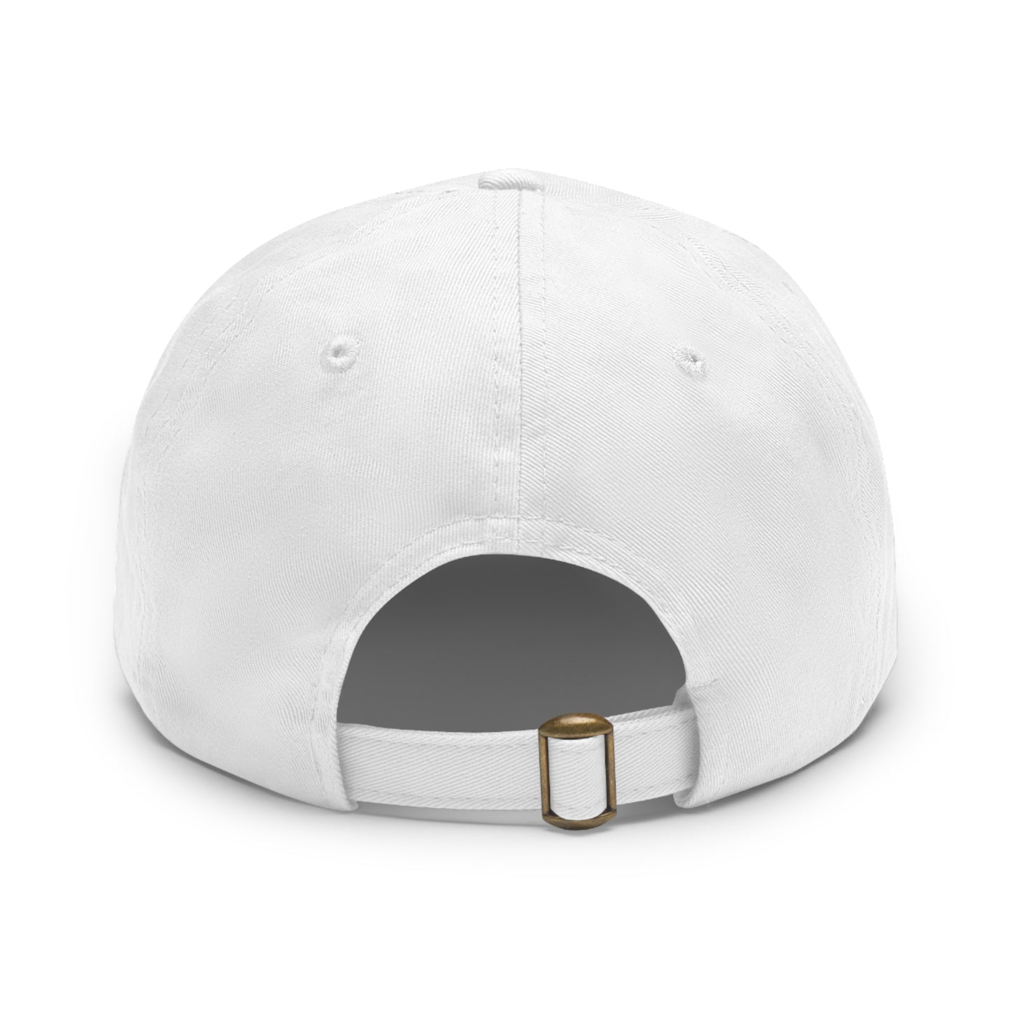 Catch the sunset, dog and butterfly, Dad Hat with Leather Patch (Rectangle)
