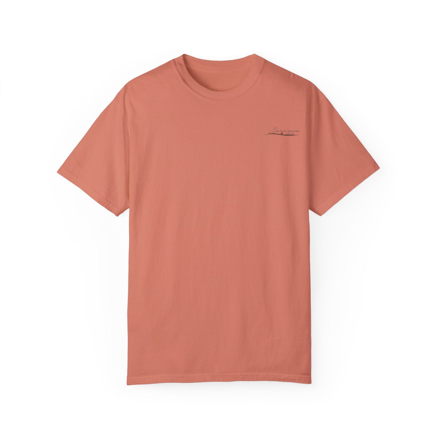 Jetty’s Adventures, Beach Bound, two labs , Unisex Garment-Dyed T-shirt