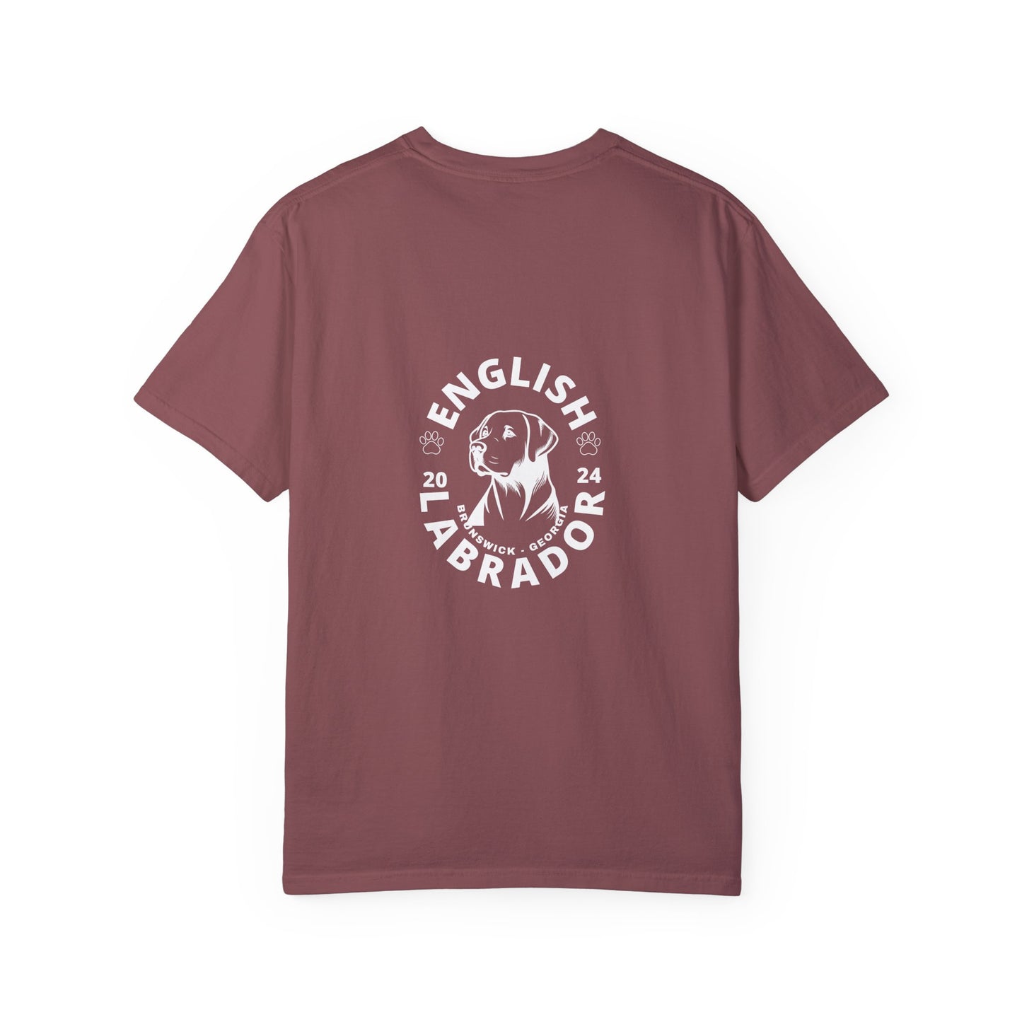 English Labrador print, Unisex Garment-Dyed T-shirt